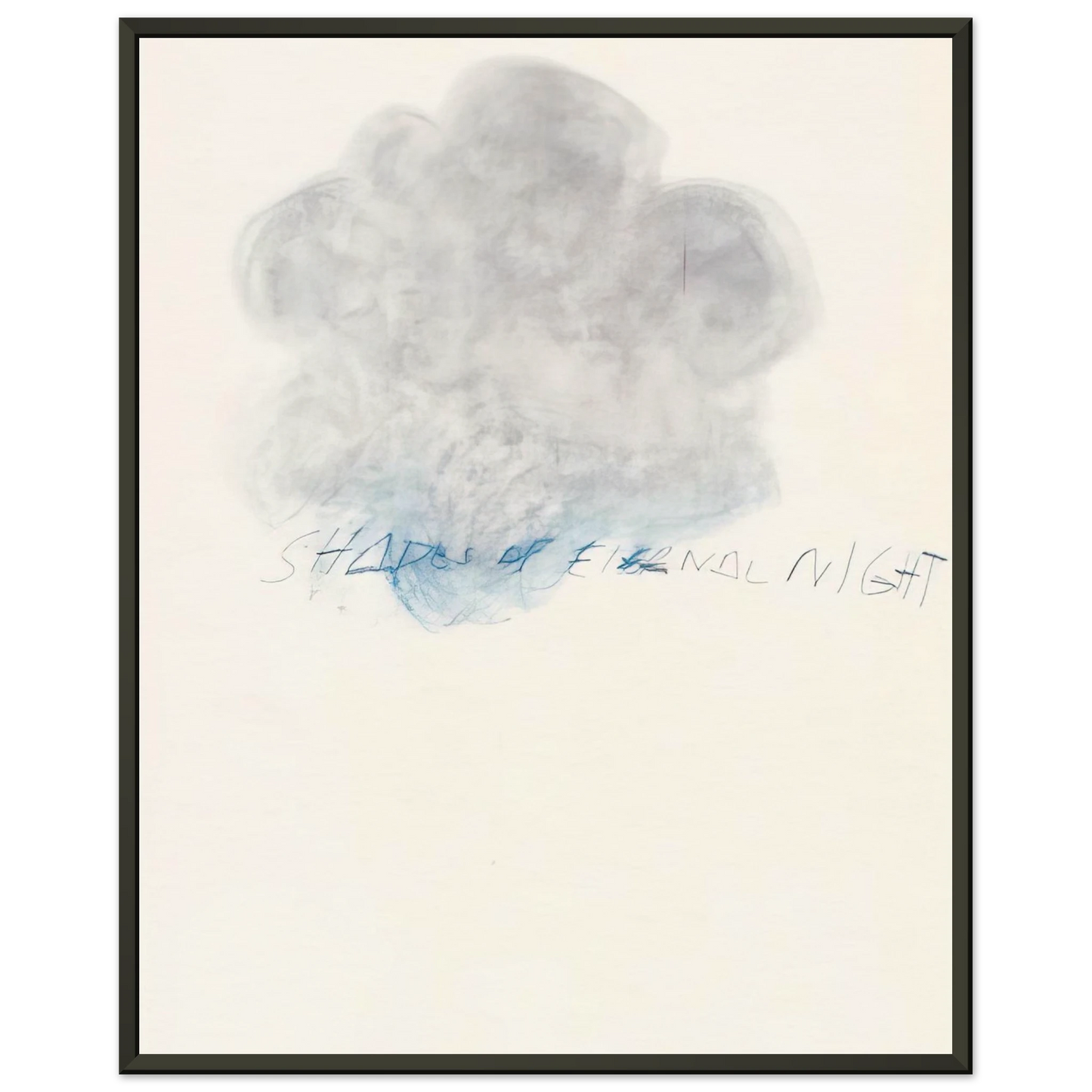 Cy Twombly Fifty Days at Iliam Shades of Eternal Night Framed Art Print - Aluminum Frame - 60x80 cm / 24x32 inches
