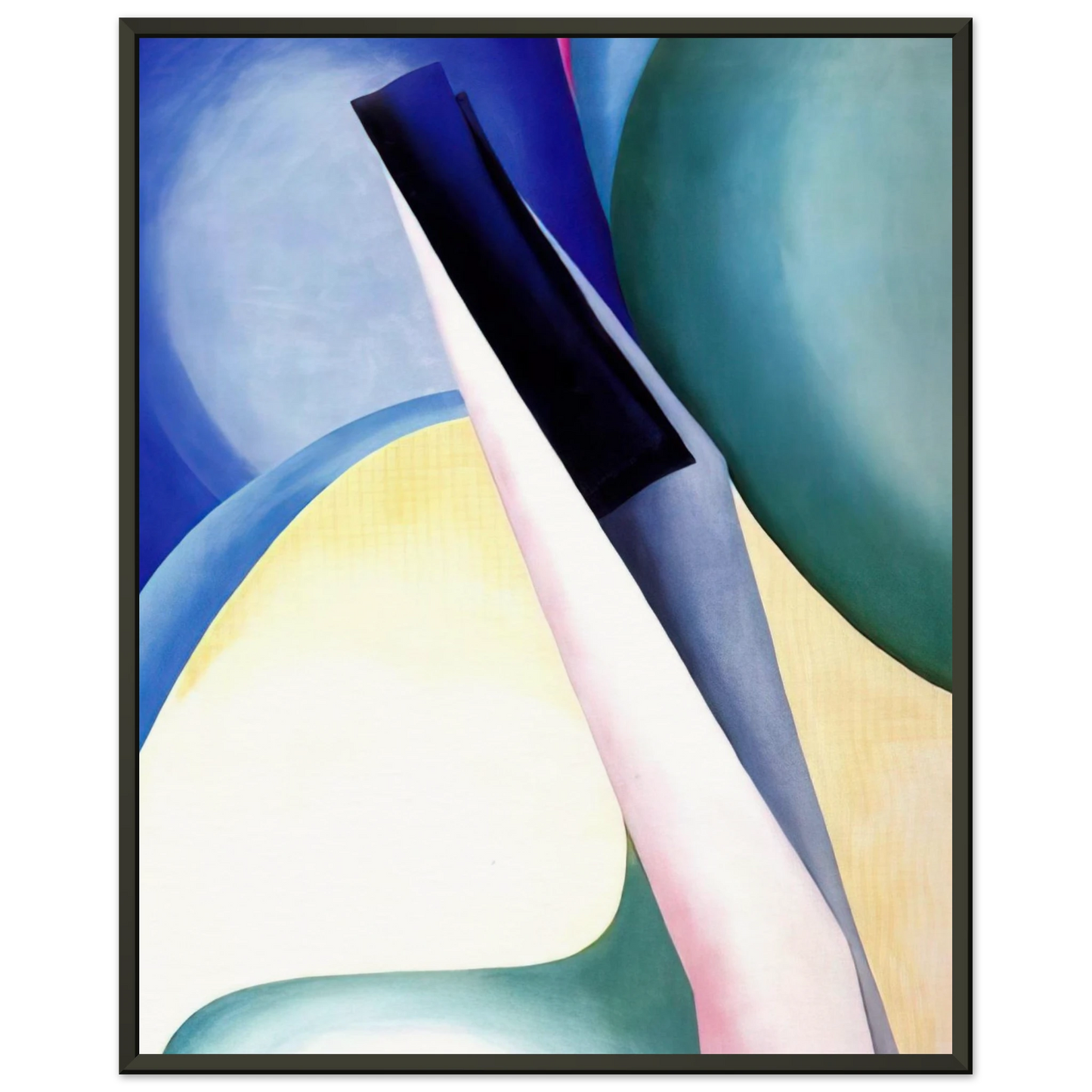 Georgia OKeeffe Black Spot No 2 Framed Art Print - Aluminum Frame - 70x100 cm / 28x40 inches