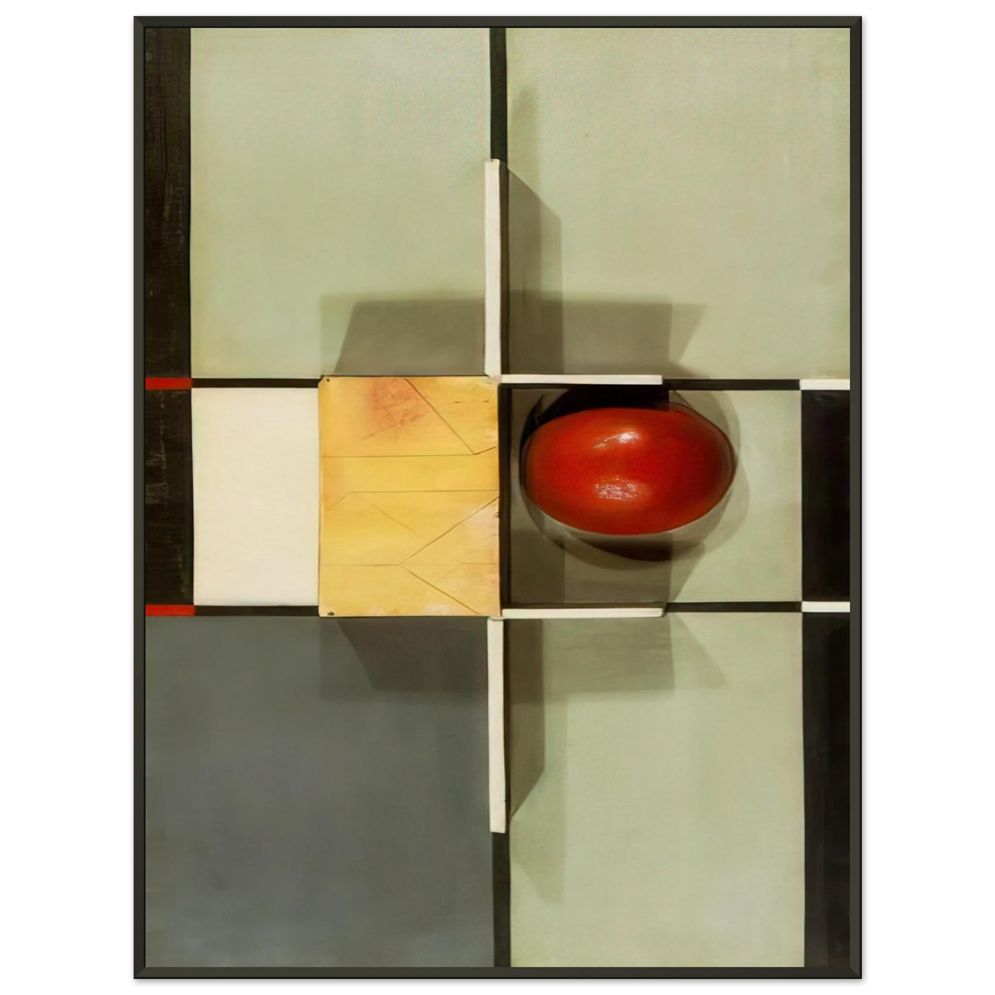 Kurt Schwitters RELIEF WITH CROSS AND SQUARE 1924 Framed Art Print - Aluminum Frame - 40x50 cm / 16x20 inches