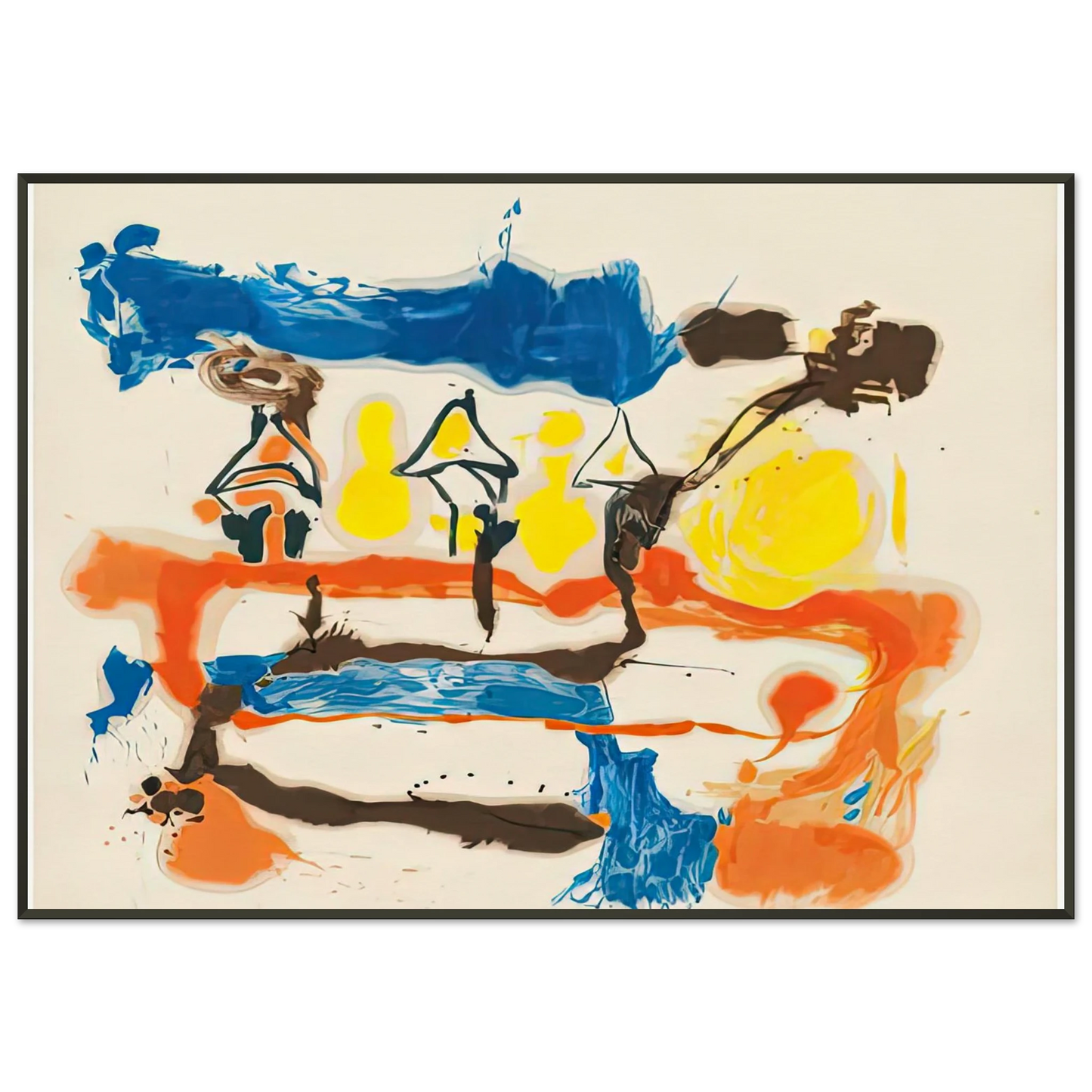 Helen Frankenthaler Fable 1961 Framed Art Print - Aluminum Frame - 21x29.7 cm / 8x12"