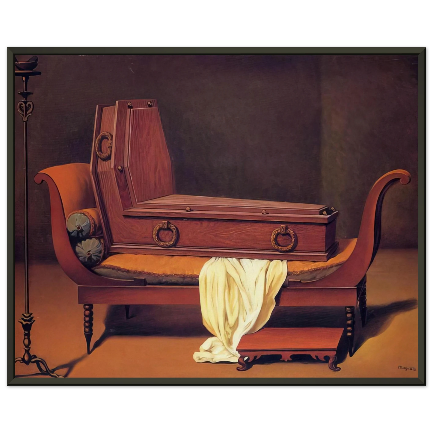 Rene Magritte PERSPECTIVE MADAME RECAMIER BY DAVID 1949 Framed Art Print - Aluminum Frame - 70x100 cm / 28x40 inches