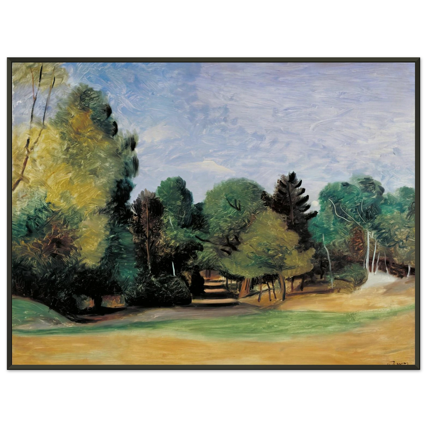 Andre Derain LANDSCAPE NEAR BARBIZON 1922 Framed Art Print - Aluminum Frame - 60x80 cm / 24x32 inches