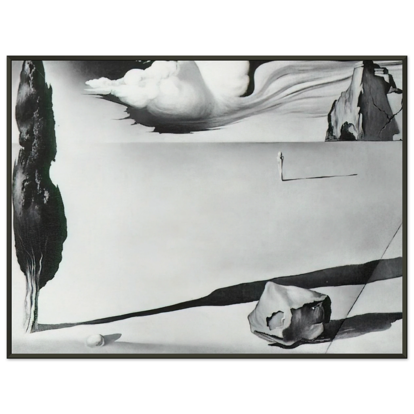 Salvador Dali  DESIGN FOR THE SET OF THE FILM SPELLBOUND Framed Art Print  - Aluminum Frame - 70x100 cm / 28x40 inches