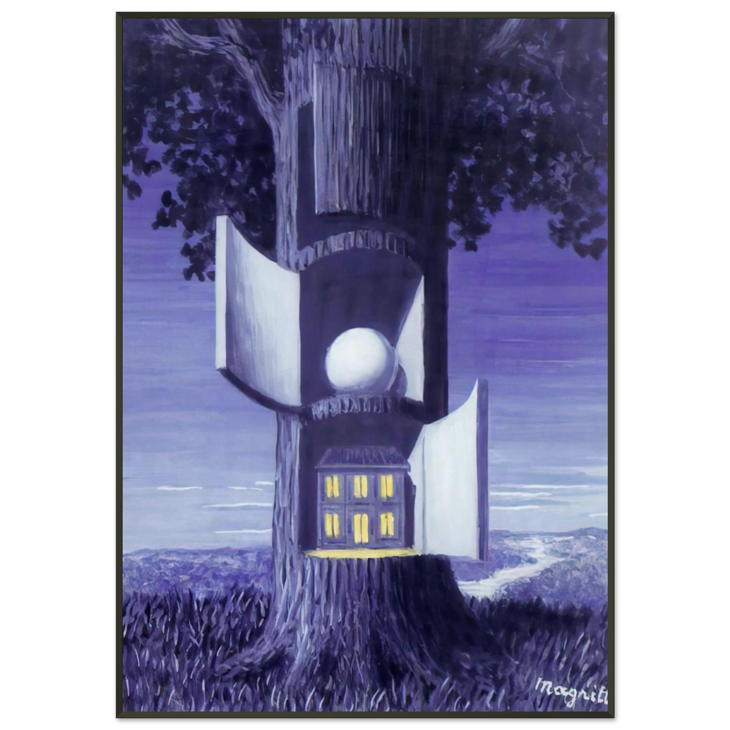 Rene Magritte THE VOICE OF BLOOD 1948 Framed Art Print - Aluminum Frame - 21x29.7 cm / 8x12"