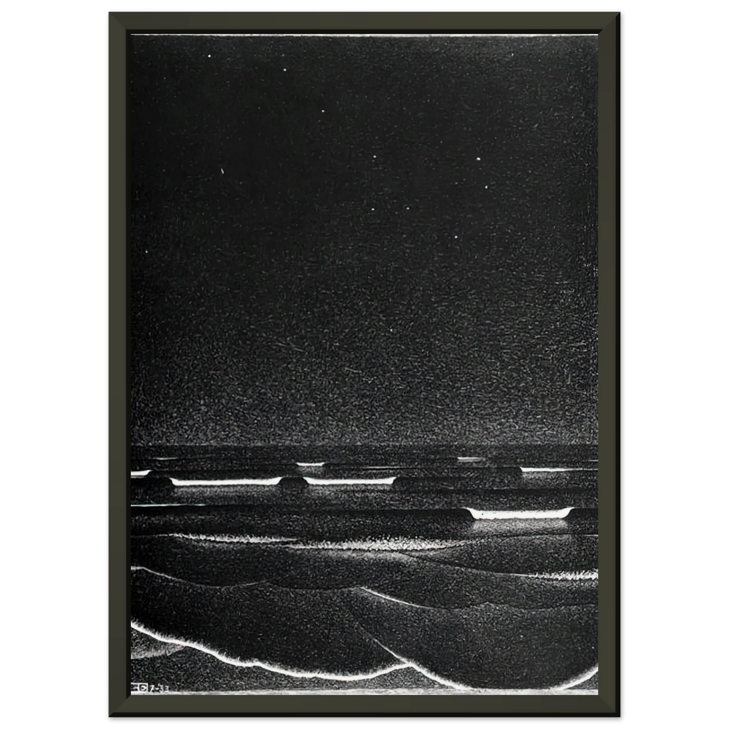 MC Escher  FLUORESCENT SEA Framed Art Print  - Aluminum Frame - 70x100 cm / 28x40 inches