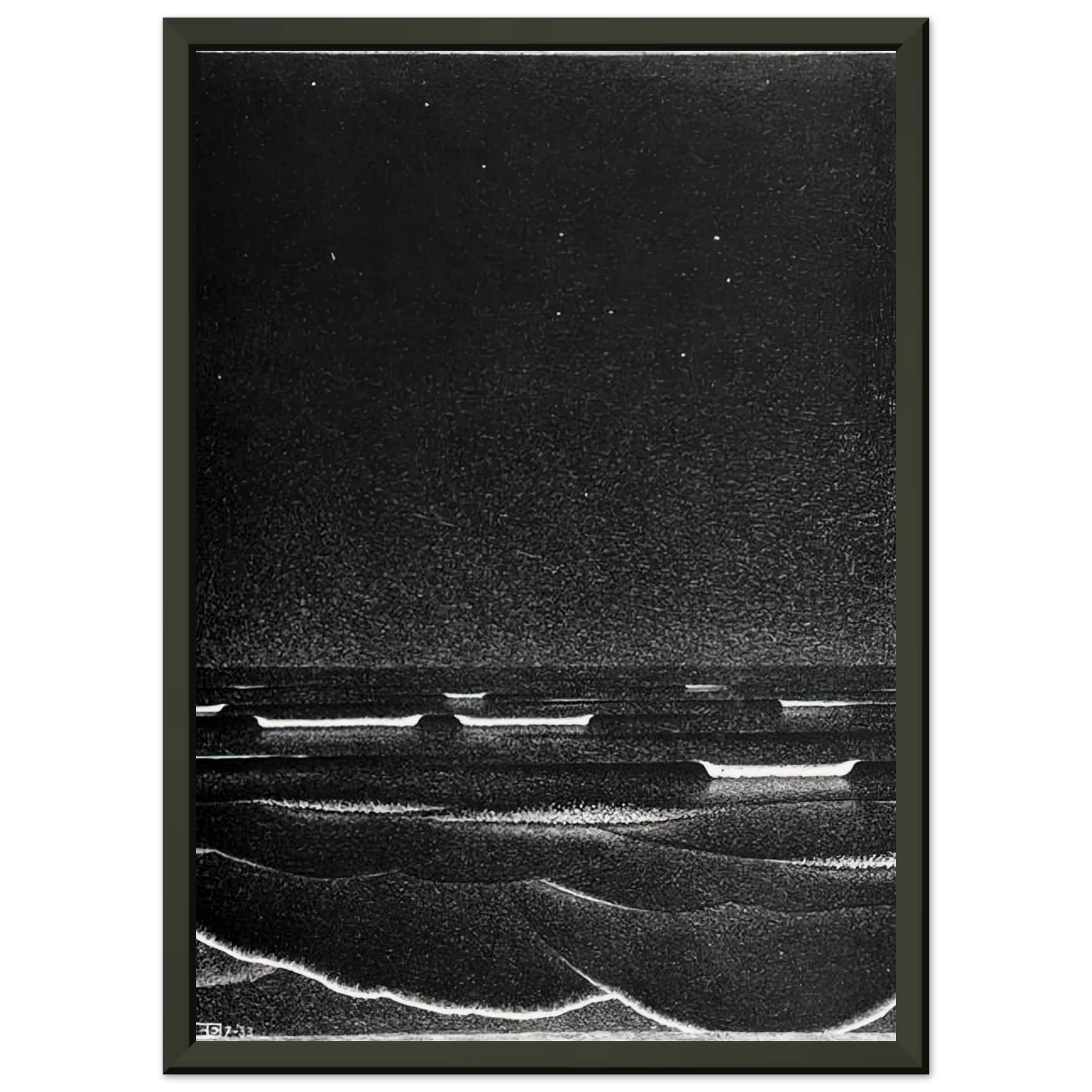 MC Escher  FLUORESCENT SEA Framed Art Print  - Aluminum Frame - 70x100 cm / 28x40 inches