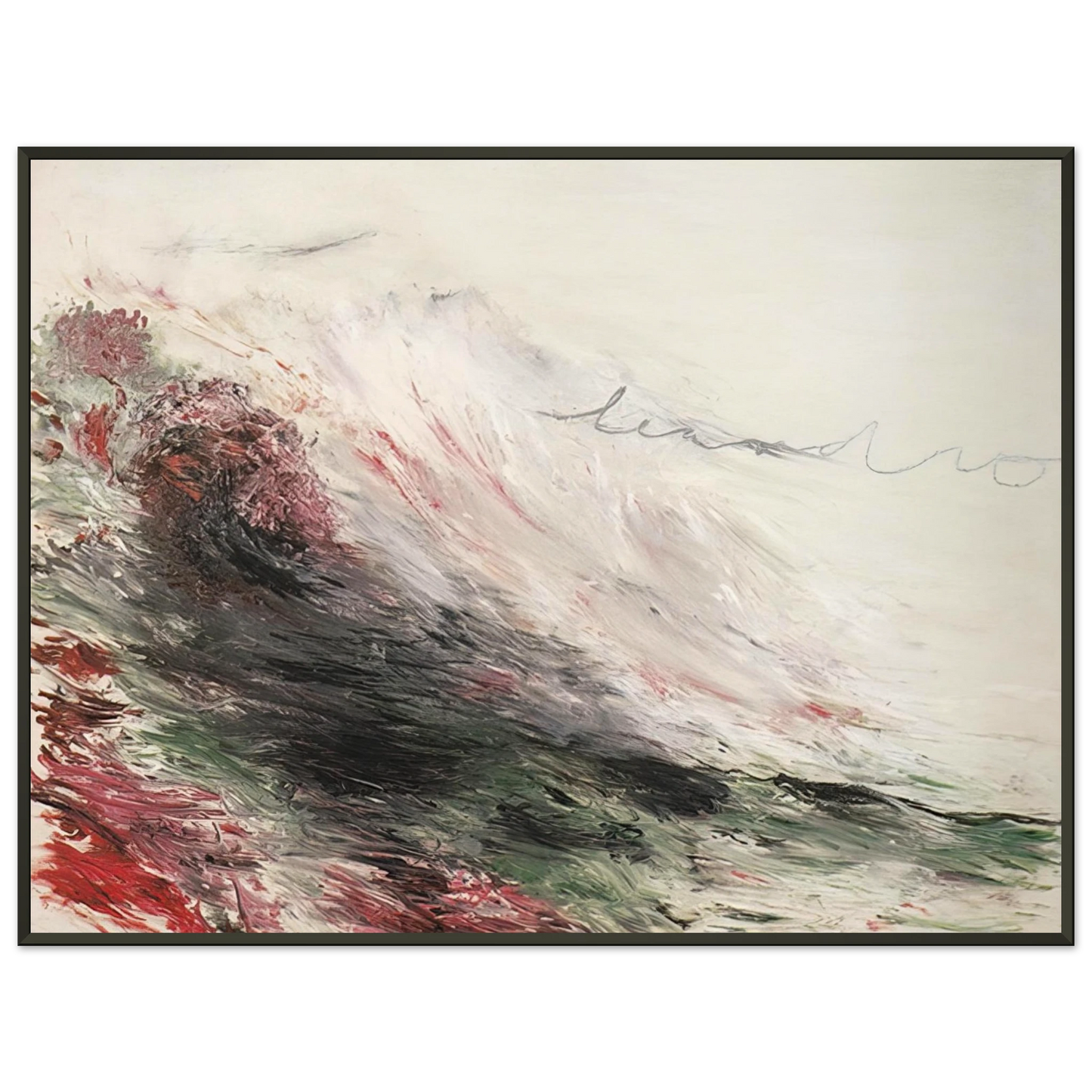 Cy Twombly Hero and Leandro A Painting in Four Parts Part I Framed Art Print - Aluminum Frame - 60x80 cm / 24x32 inches