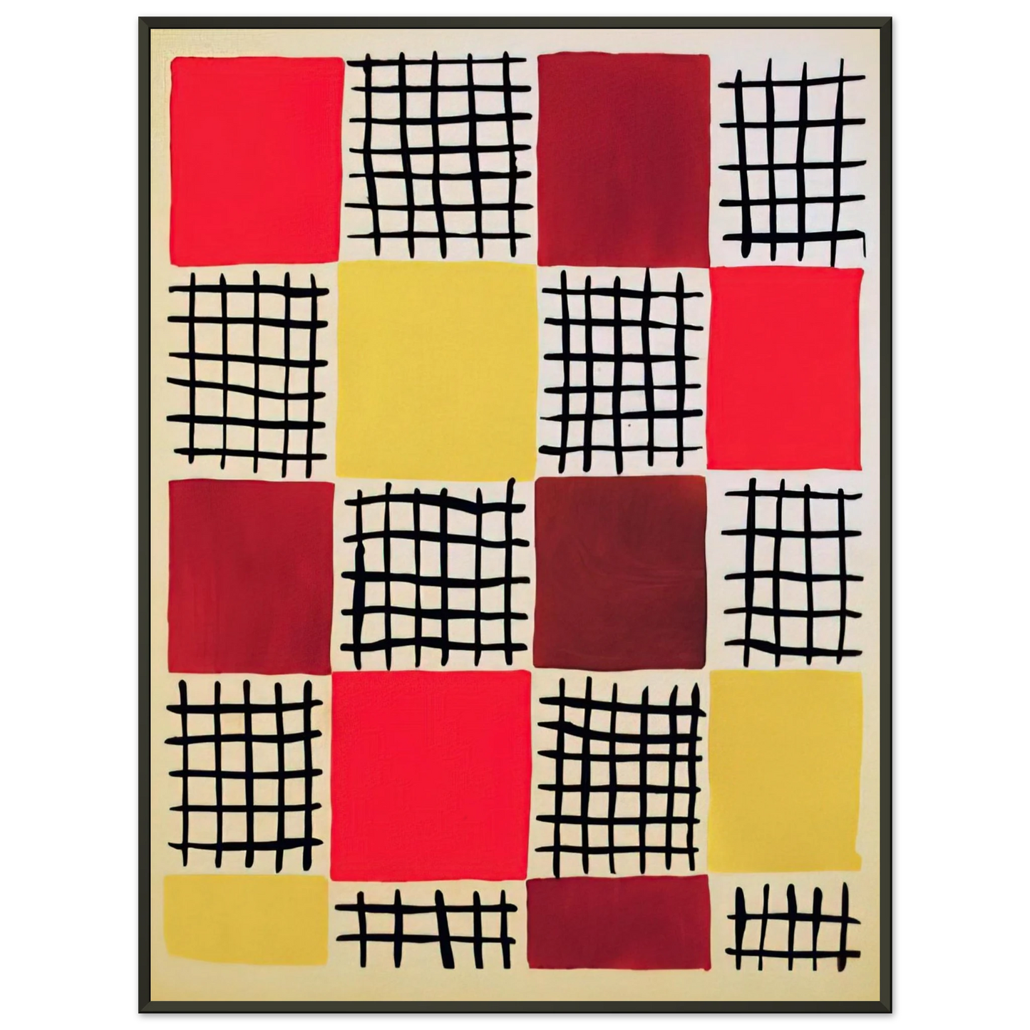 Sonia Delaunay COMPOSITION 7 Framed Art Print - Aluminum Frame - 60x80 cm / 24x32 inches