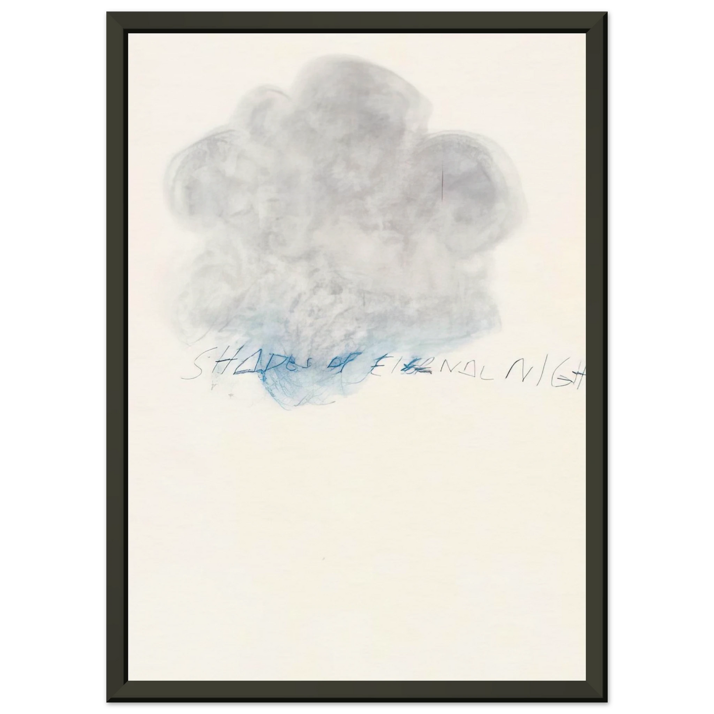 Cy Twombly Fifty Days at Iliam Shades of Eternal Night Framed Art Print - Aluminum Frame - 40x50 cm / 16x20 inches