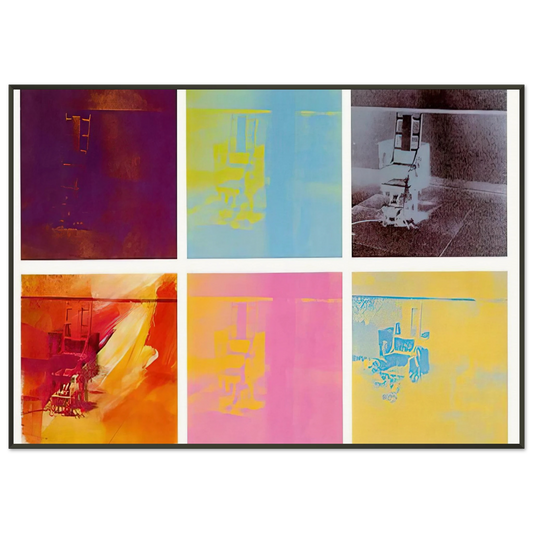 Andy Warhol  Electric Chair Framed Art Print  - Aluminum Frame - 21x29.7 cm / 8x12"