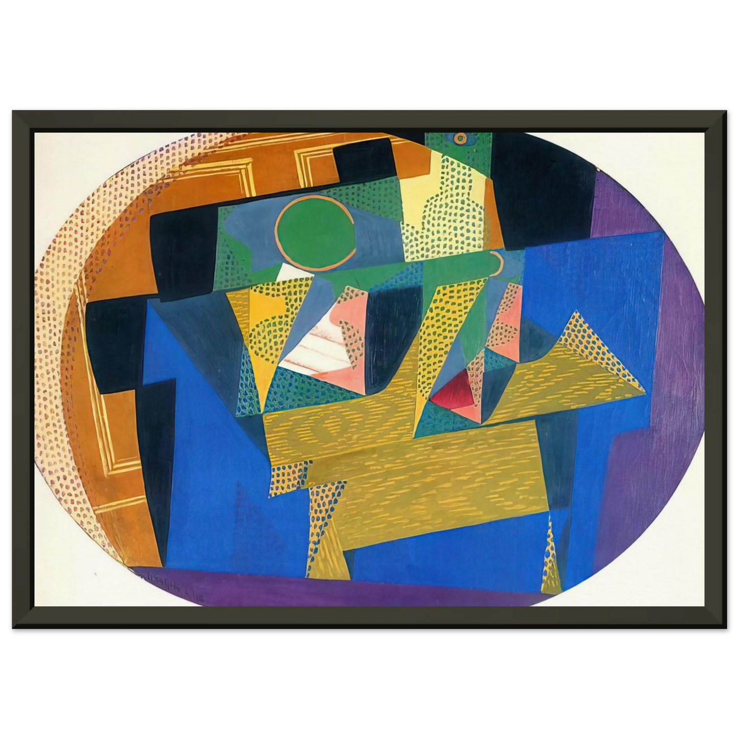 Juan Gris FRUIT BOWL WITH BOTTLE Framed Art Print - Aluminum Frame - 40x50 cm / 16x20 inches