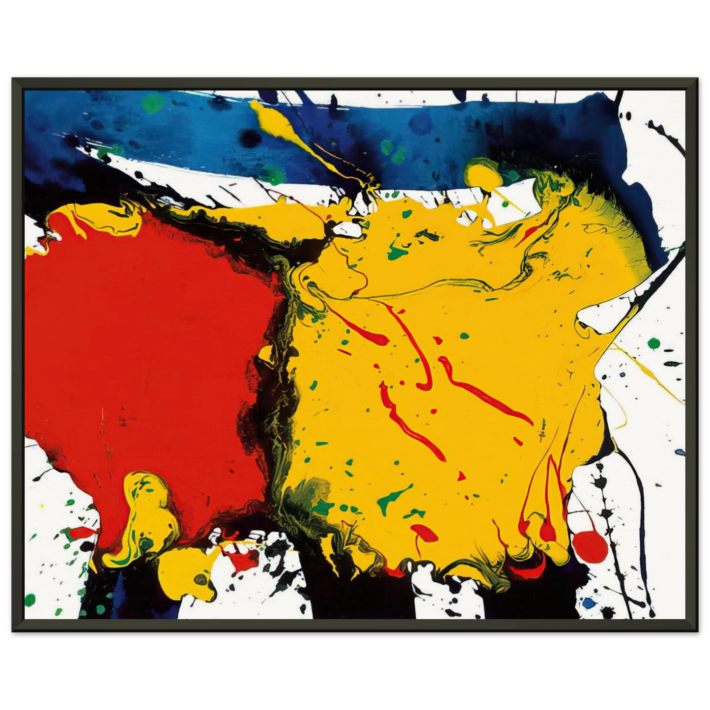 Sam Francis Untitled SFP94109 SFF 1757 Framed Art Print - Aluminum Frame - 40x50 cm / 16x20 inches