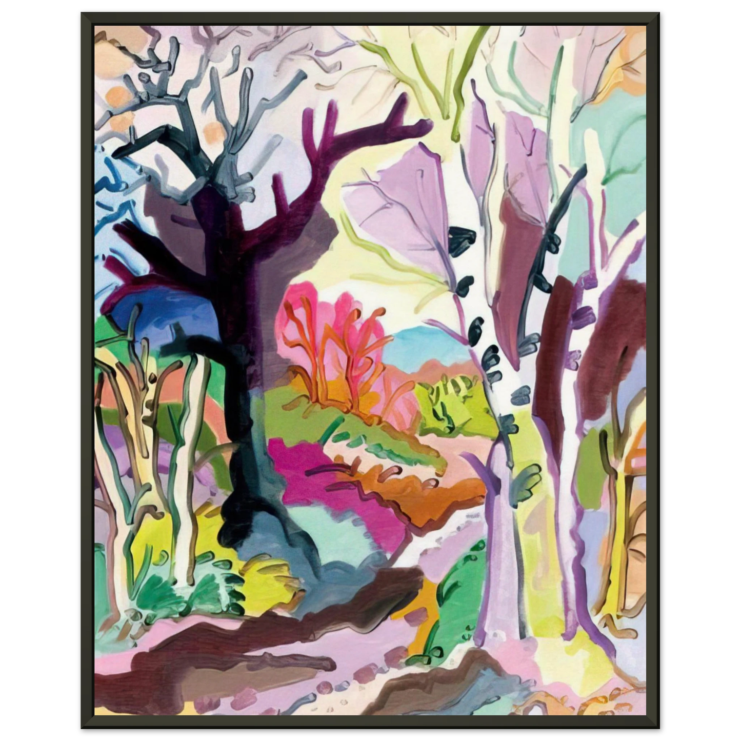 Charles Lapicque Lhiver dans les bois 1965 Framed Art Print - Aluminum Frame - 40x50 cm / 16x20 inches
