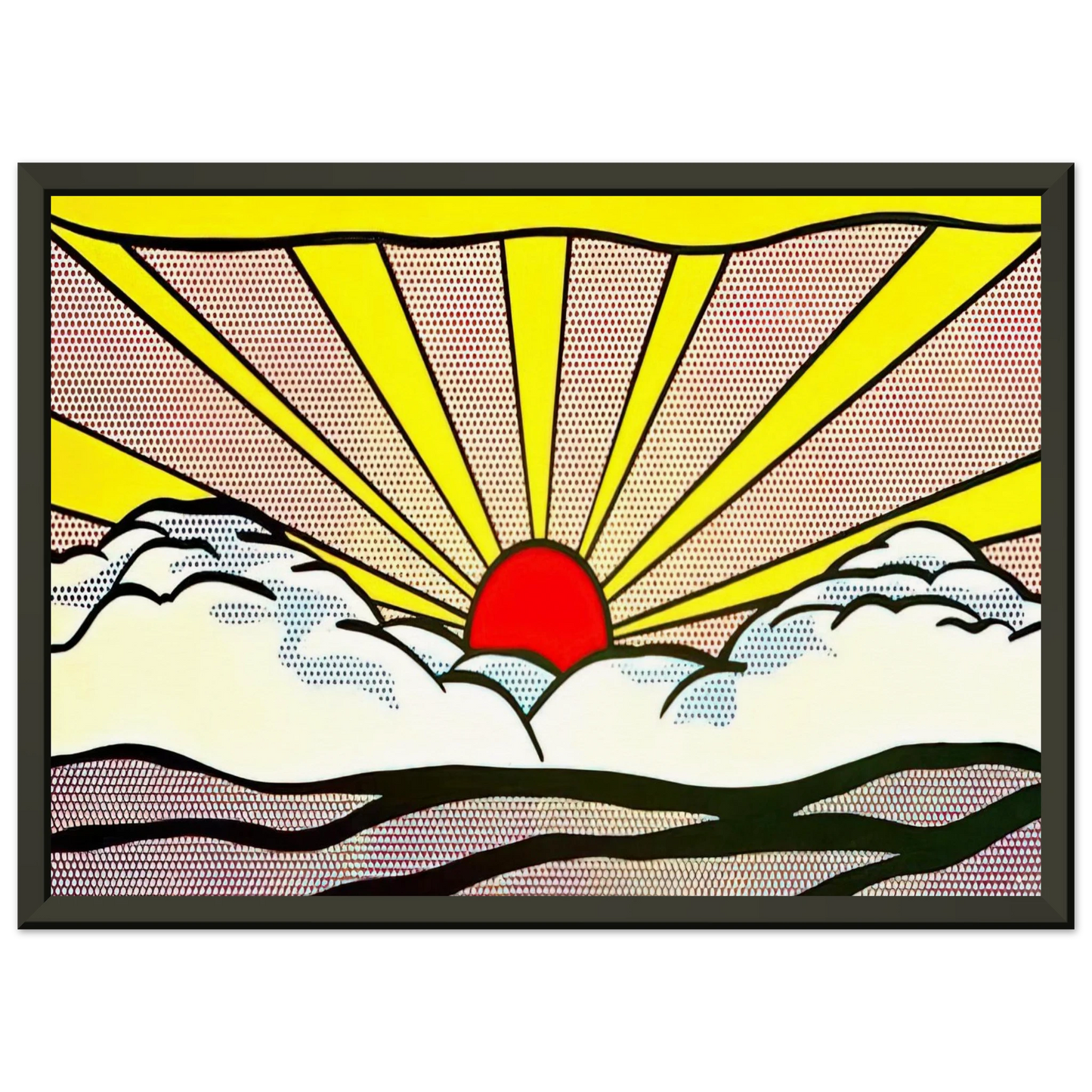 Roy Lichtenstein SUNRISE 1965 Framed Art Print - Aluminum Frame - 70x100 cm / 28x40 inches