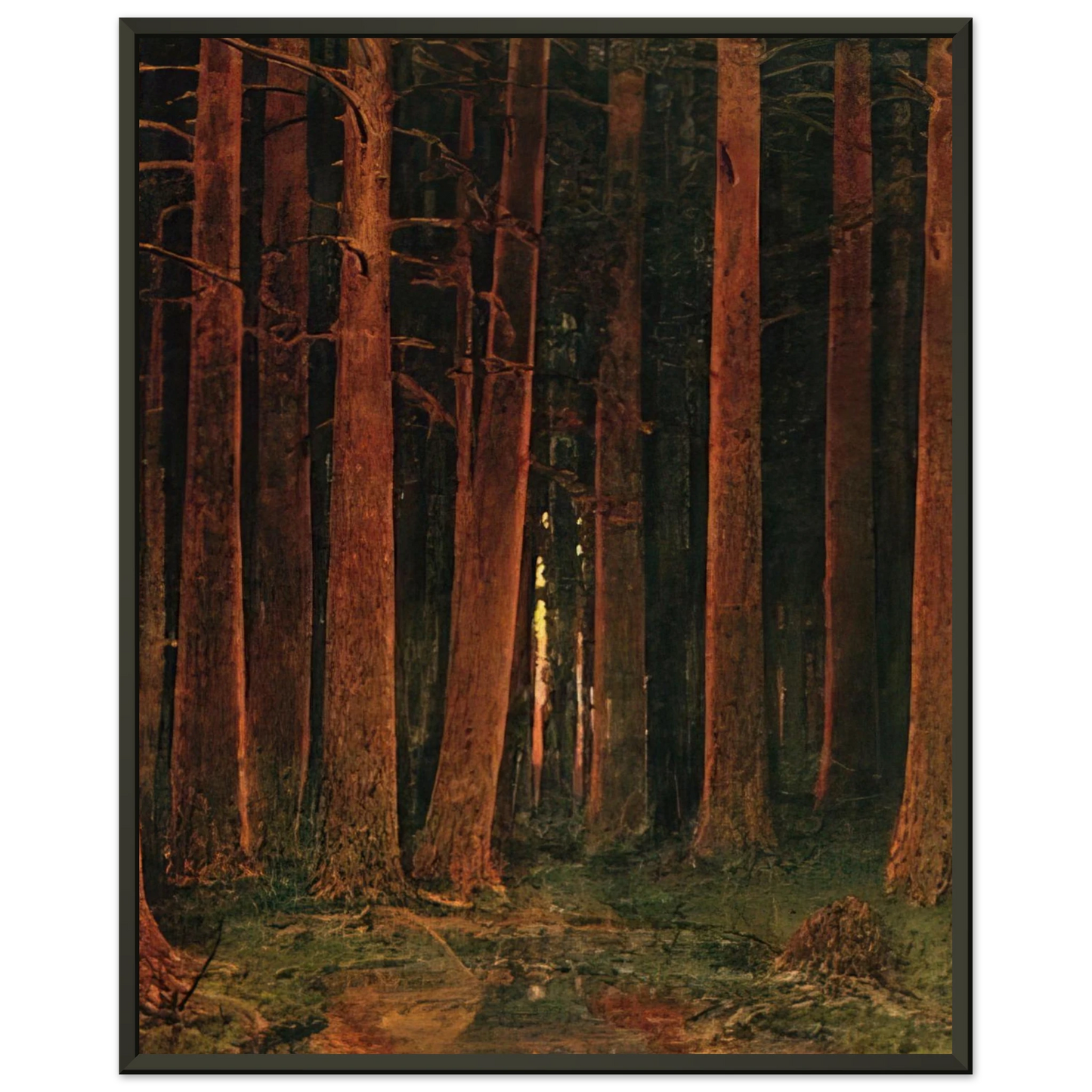 Arkhyp Kuindzhi Sunset in the forest Framed Art Print - Aluminum Frame - 40x50 cm / 16x20 inches