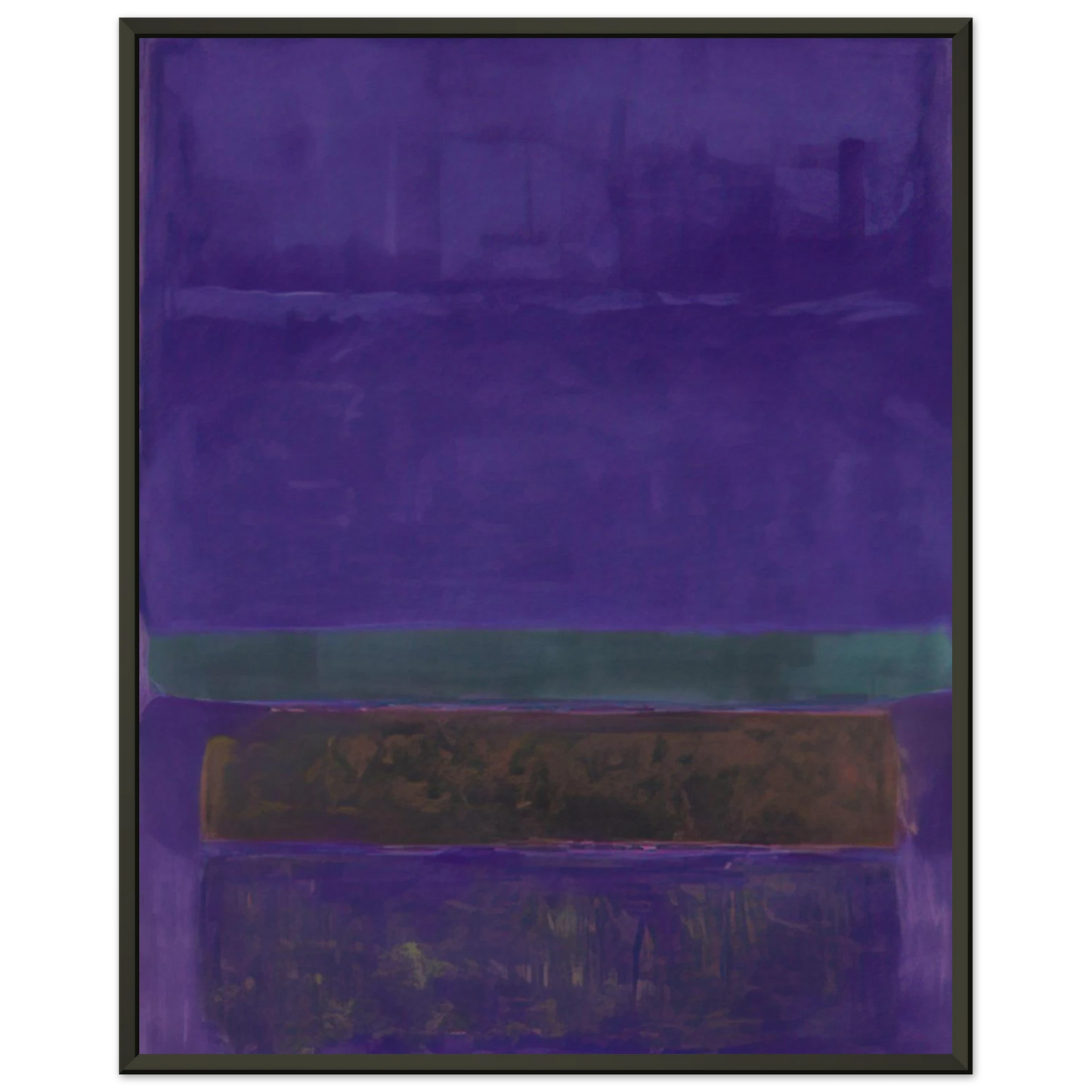 Mark Rothko Untitled Blue Green and Brown 1952 Framed Art Print - Aluminum Frame - 70x100 cm / 28x40 inches