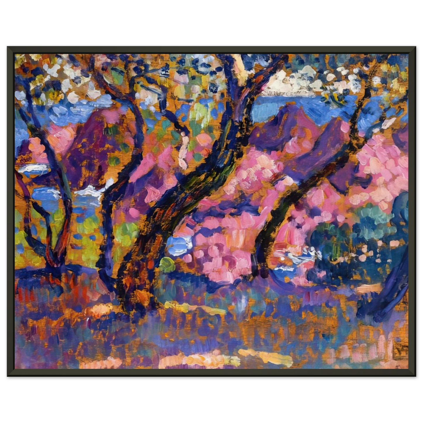 Theo van Rysselberghe IN THE SHADE OF THE PINES STUDY 1905 Framed Art Print - Aluminum Frame - 40x50 cm / 16x20 inches