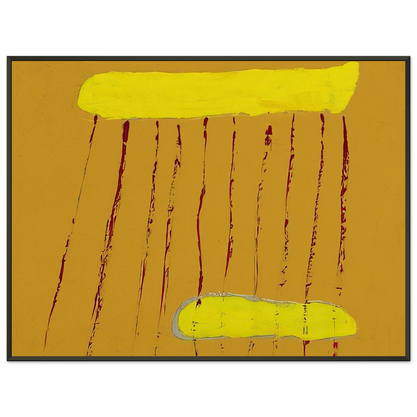Forrest Bess Red Rain 1967 Framed Art Print - Aluminum Frame - 70x100 cm / 28x40 inches