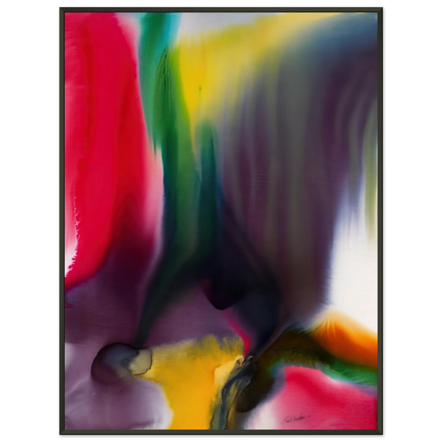 Paul Jenkins  Phenomena Agate Bridge  1978 Framed Art Print  - Aluminum Frame - 40x50 cm / 16x20 inches