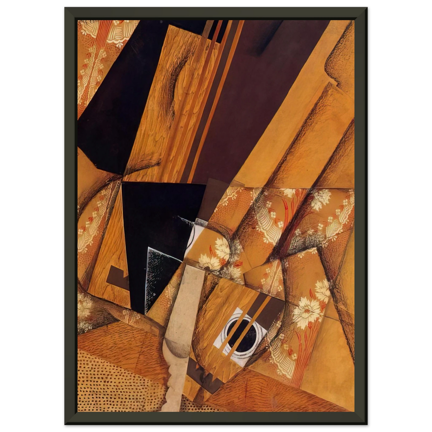 Juan Gris GUITAR AND GLASS 1914 Framed Art Print - Aluminum Frame - 70x100 cm / 28x40 inches