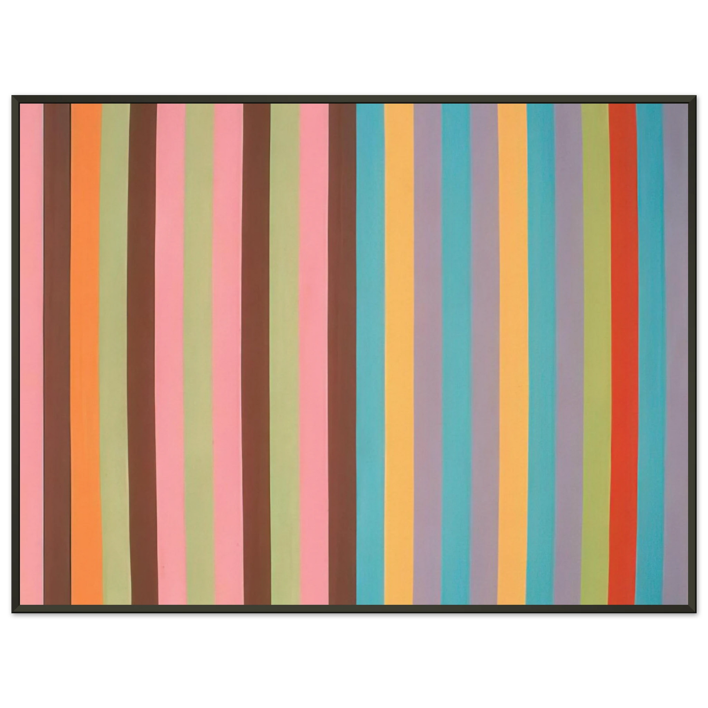 Gene Davis Boudoir Painting 1965 Framed Art Print - Aluminum Frame - 60x80 cm / 24x32 inches