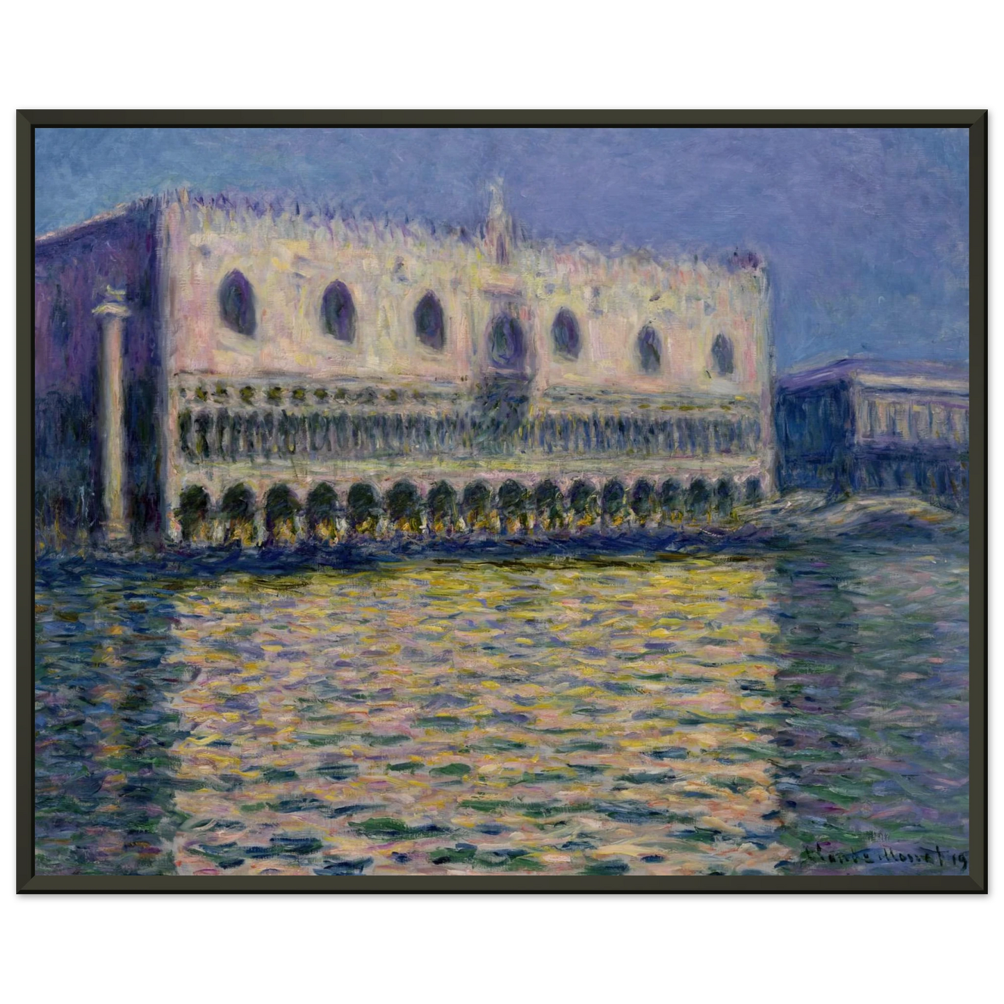 claude monet  The Palazzo Ducale Framed Art Print  - Aluminum Frame - 60x80 cm / 24x32 inches