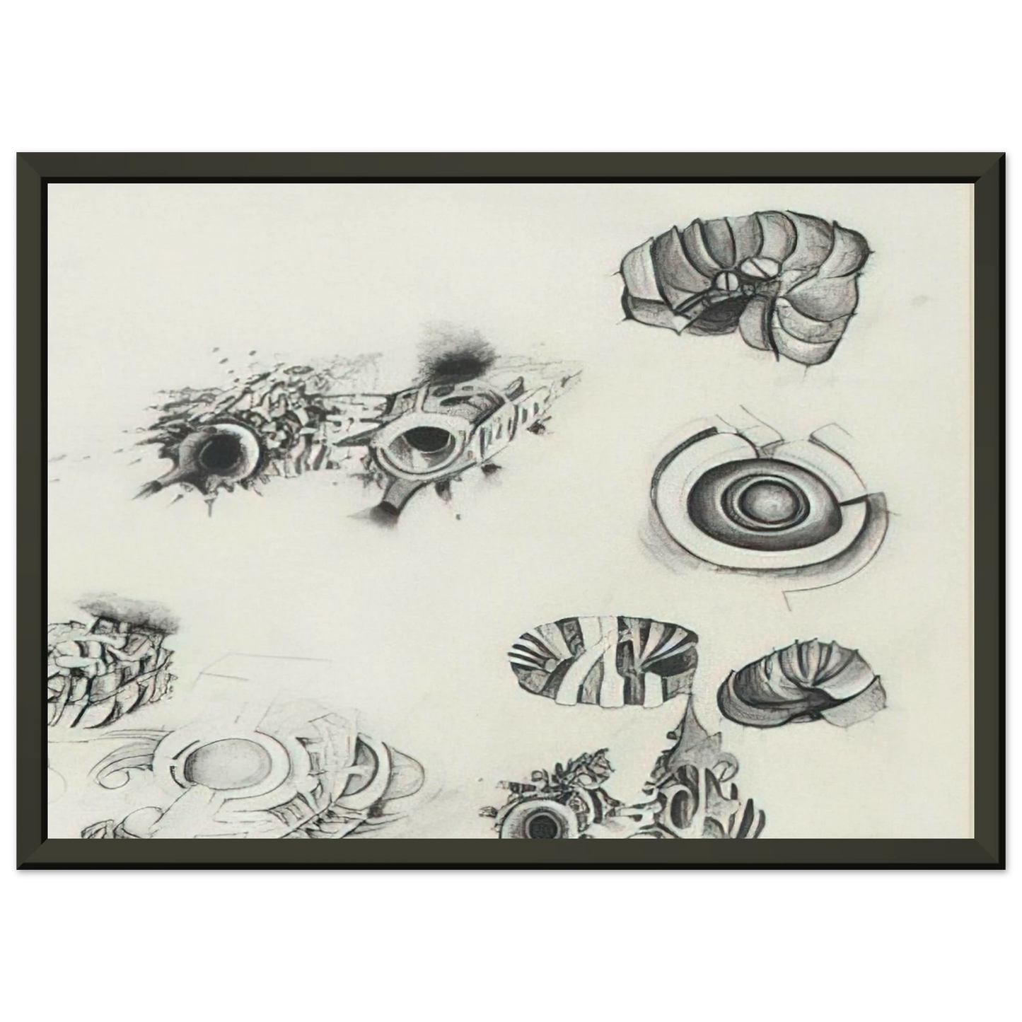 Lee Bontecou UNTITLED 1961 1 Framed Art Print - Aluminum Frame - 60x80 cm / 24x32 inches