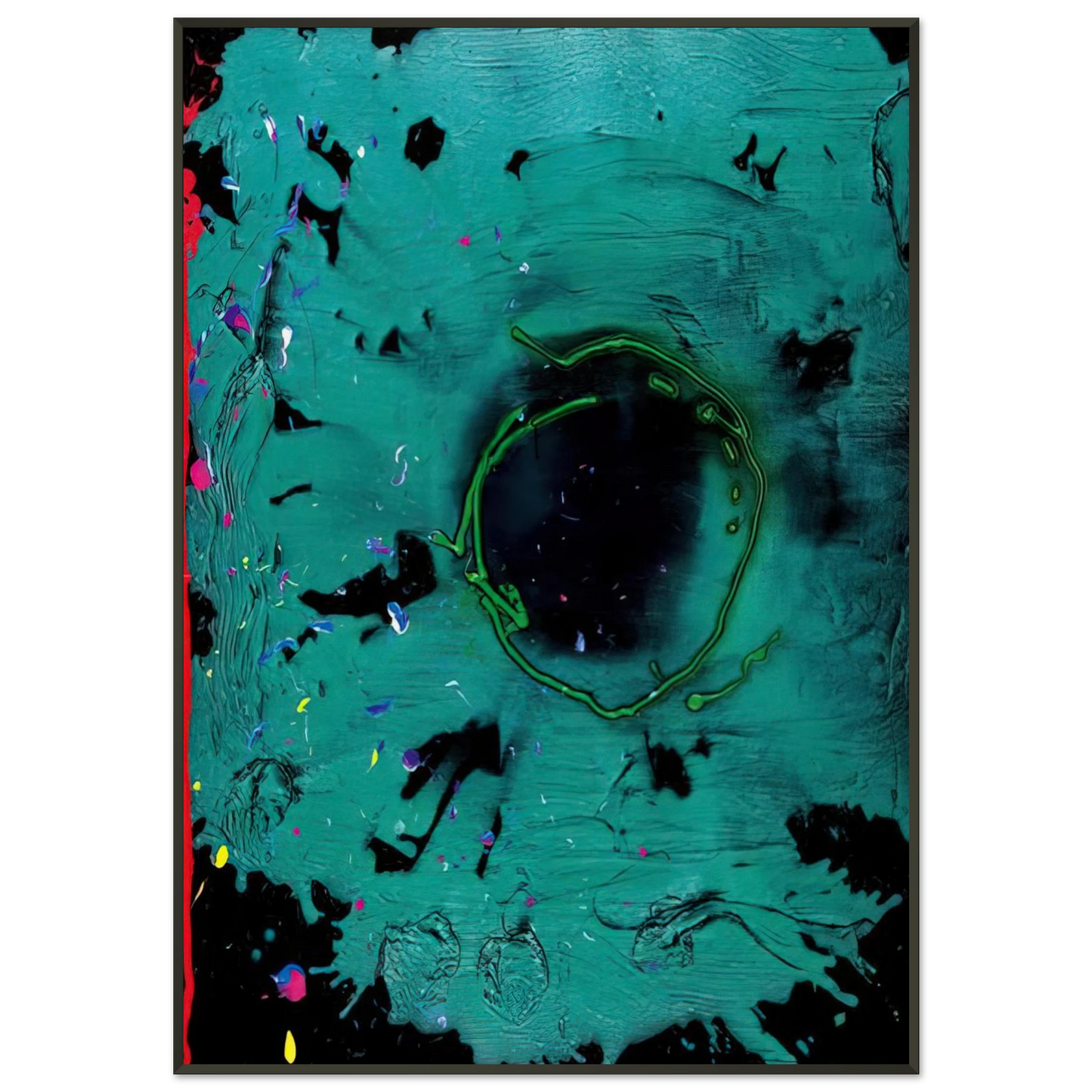 John Hoyland Eyes That Dream 20308 Clifford Dies 2008 Framed Art Print - Aluminum Frame - 21x29.7 cm / 8x12"