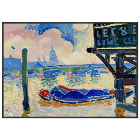 Andre Derain  BARGES ON THE THAMES 1906 0 Framed Art Print  - Aluminum Frame - 21x29.7 cm / 8x12"