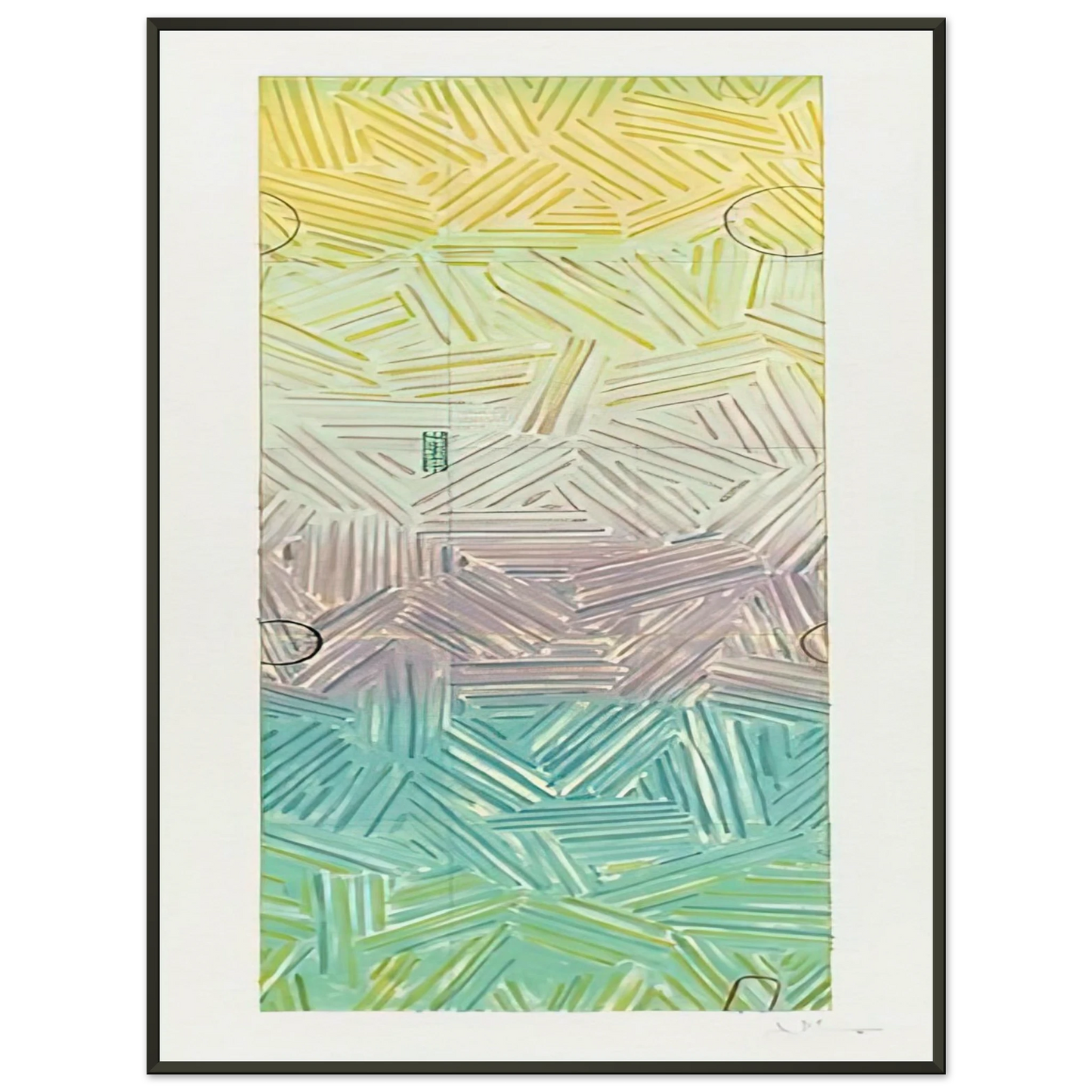 Jasper Johns USUYUKI ULAE 211 Framed Art Print - Aluminum Frame - 70x100 cm / 28x40 inches