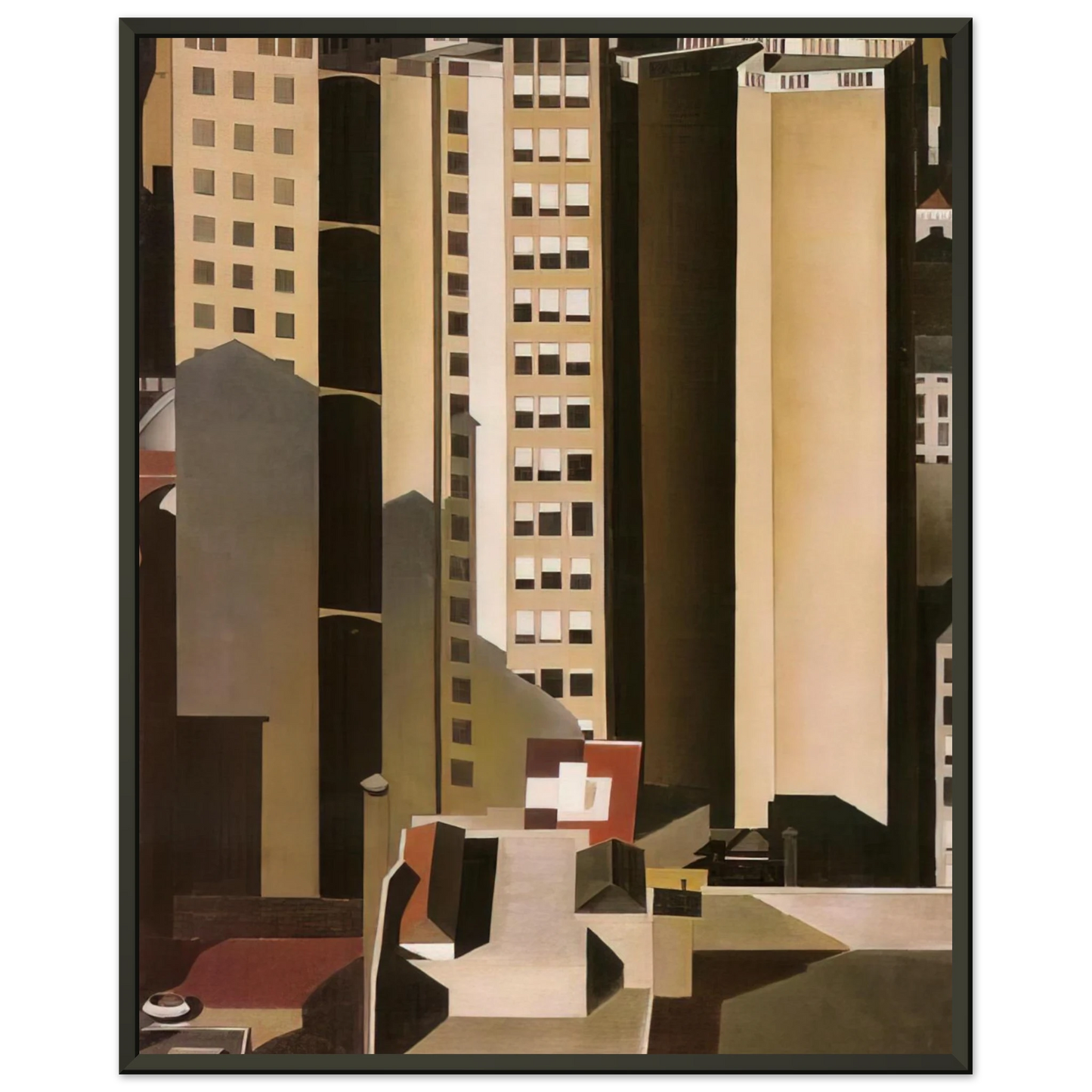 Charles Sheeler Skyscrapers 1922 Framed Art Print - Aluminum Frame - 60x80 cm / 24x32 inches