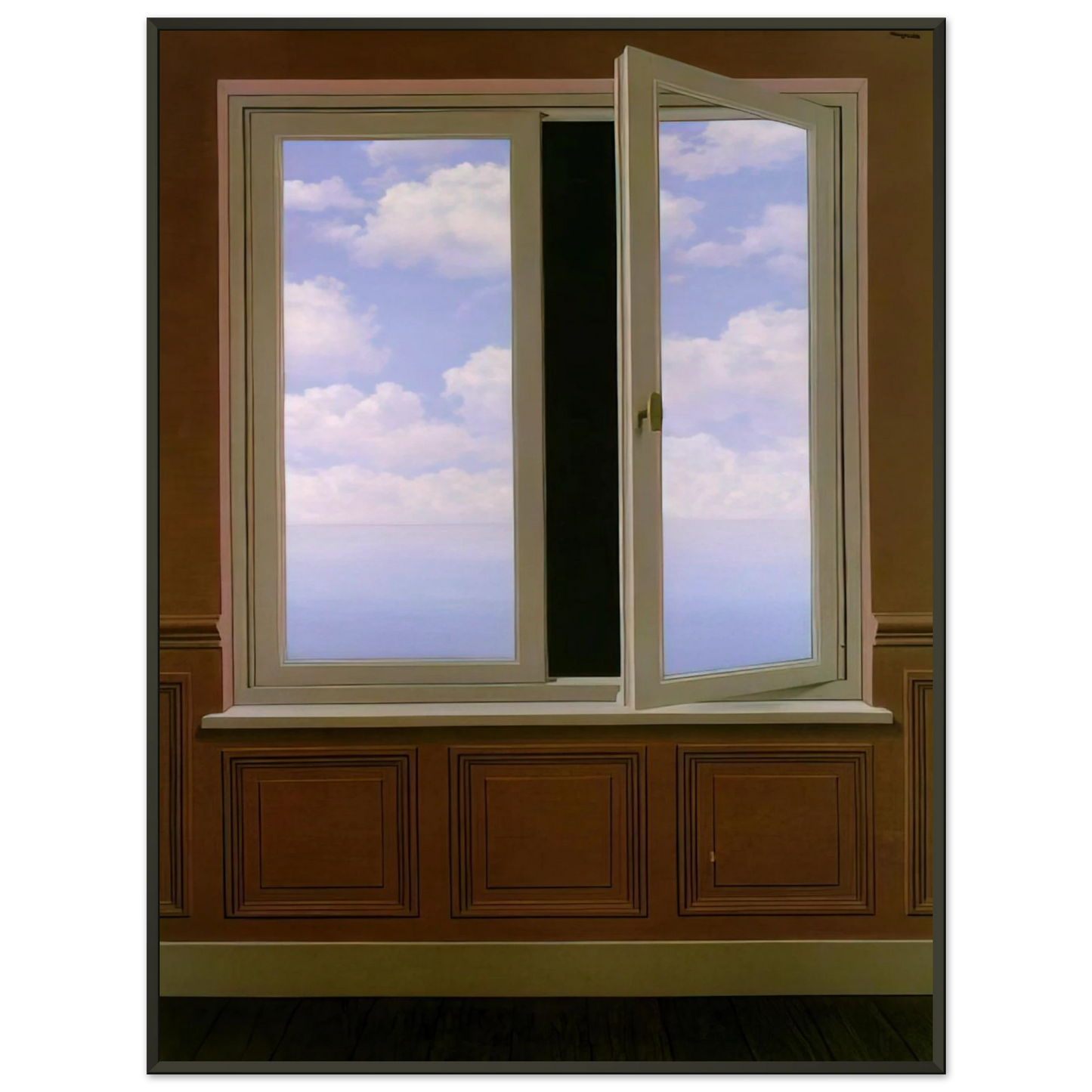 Rene Magritte THE LOOKING GLASS 1963 Framed Art Print - Aluminum Frame - 40x50 cm / 16x20 inches