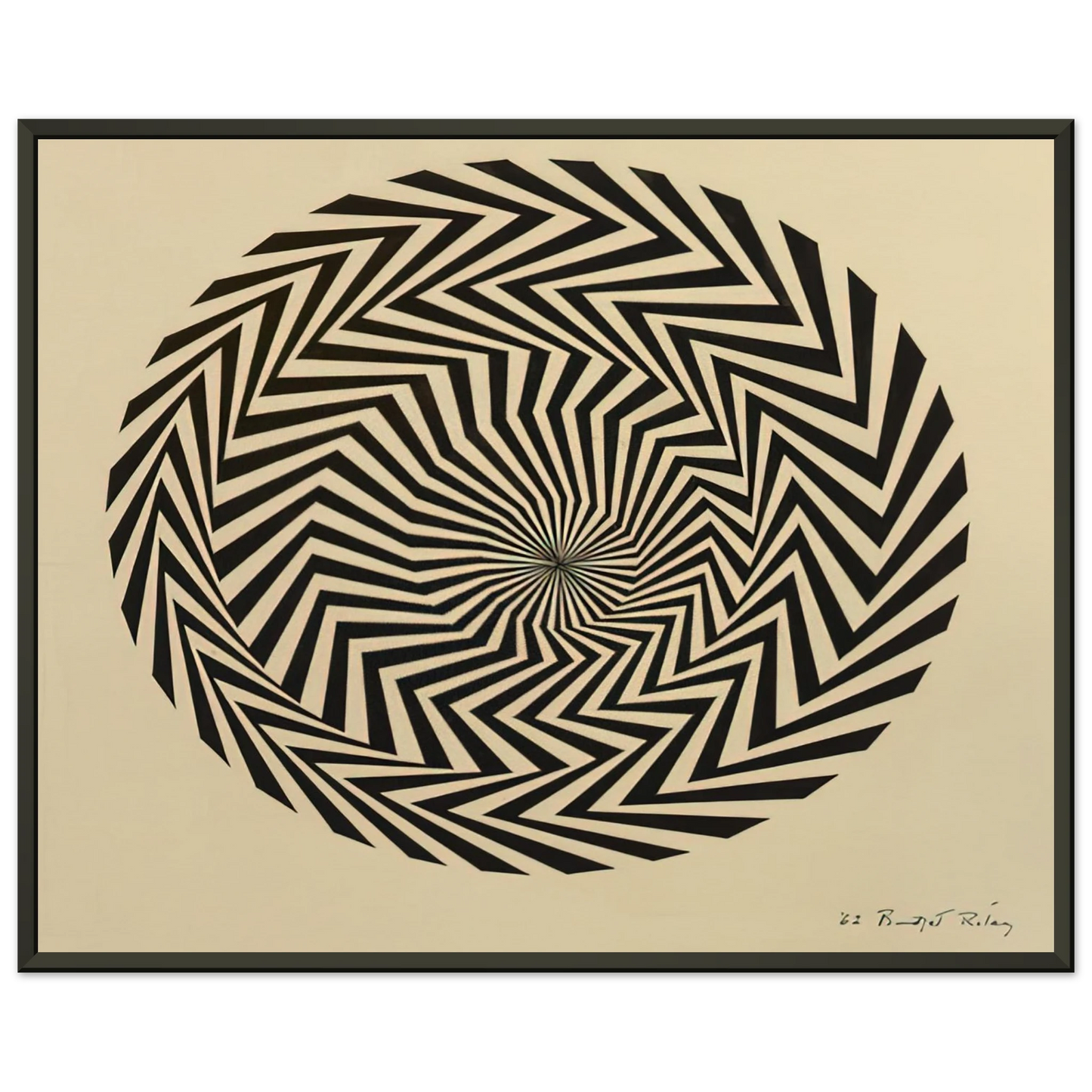 Bridget Riley BLAZE STUDY 1962 Framed Art Print - Aluminum Frame - 70x100 cm / 28x40 inches