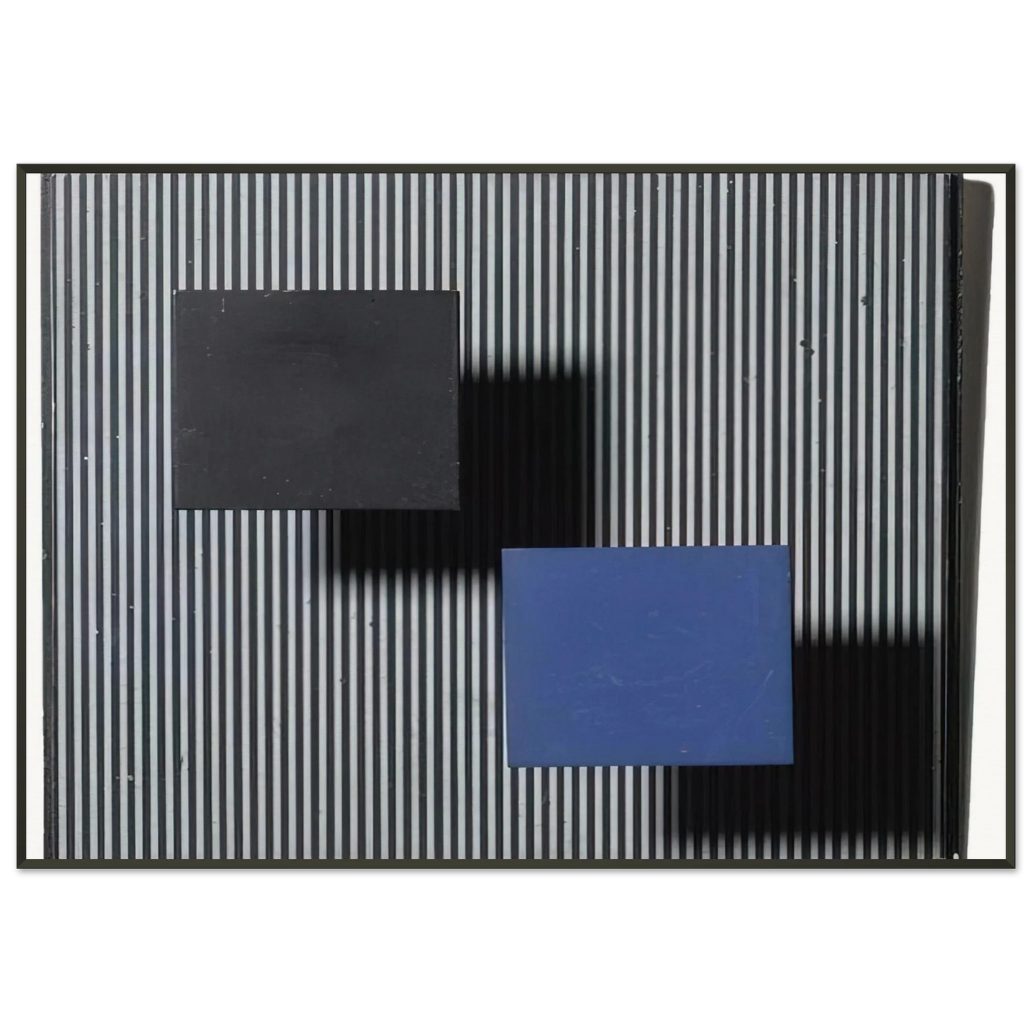 Jesus Rafael Soto DOS CUADRITOS Framed Art Print - Aluminum Frame - 21x29.7 cm / 8x12"