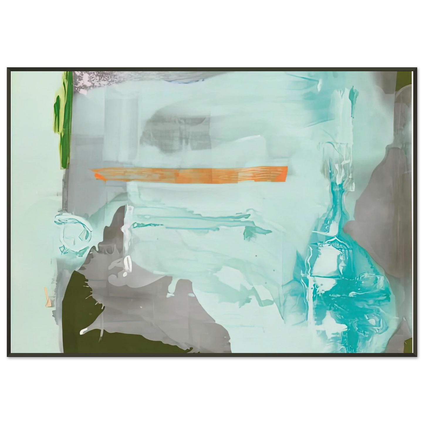 Helen Frankenthaler Poseidon 1990 Framed Art Print - Aluminum Frame - 21x29.7 cm / 8x12"