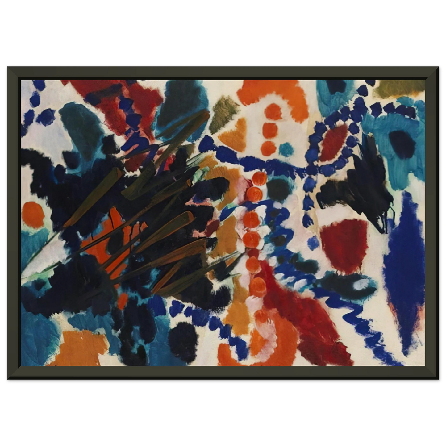 Ernst Wilhelm Nay Von Goldfarben und Blau 1953 Framed Art Print - Aluminum Frame - 70x100 cm / 28x40 inches