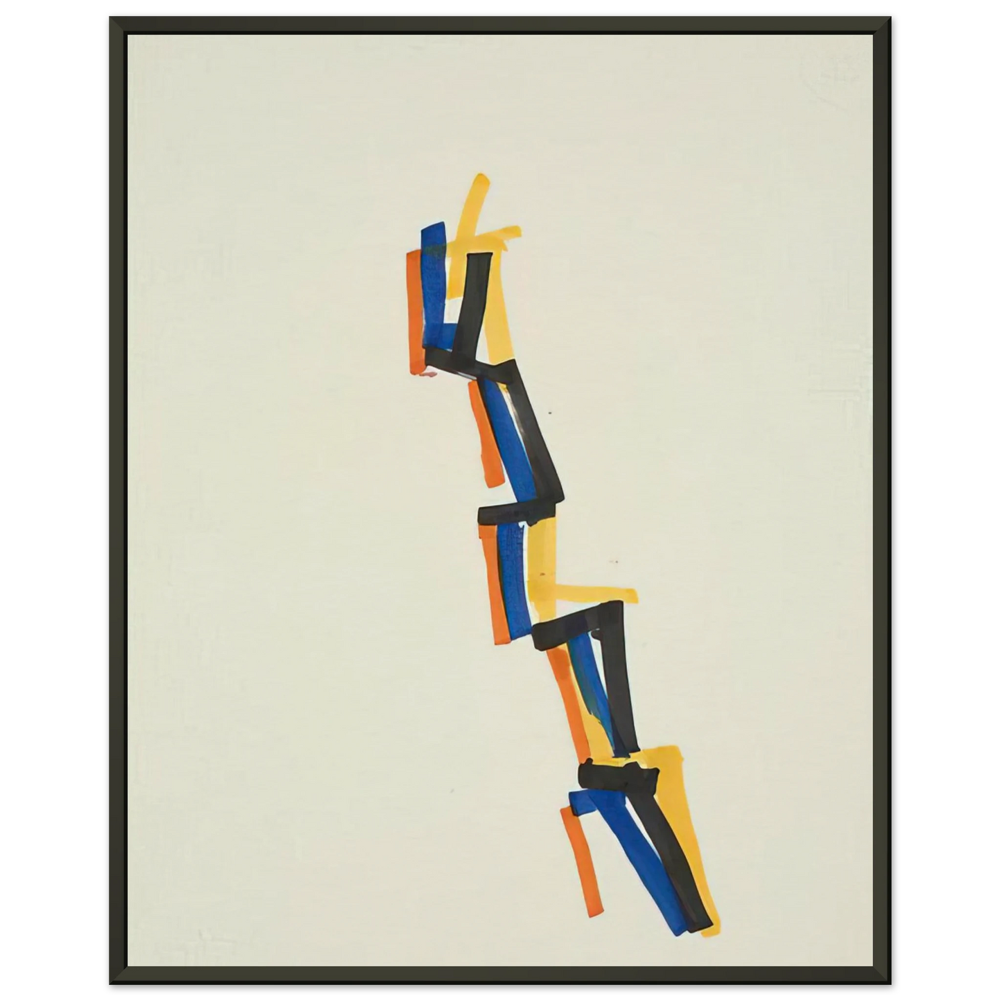 Charlotte Posenenske Striped Picture 1965 Framed Art Print - Aluminum Frame - 40x50 cm / 16x20 inches