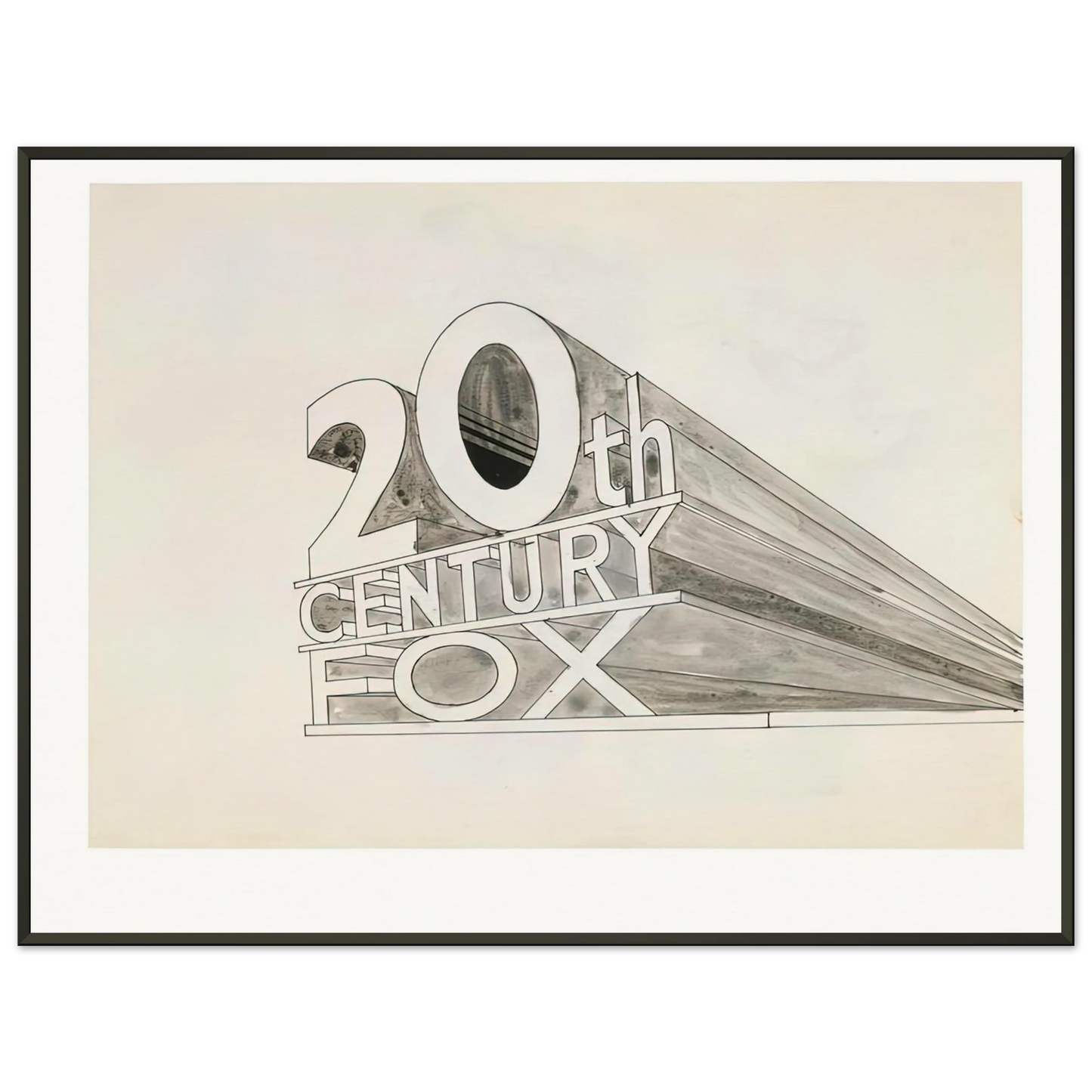 Edward Ruscha TRADEMARK STUDY 5 1962 Framed Art Print - Aluminum Frame - 40x50 cm / 16x20 inches
