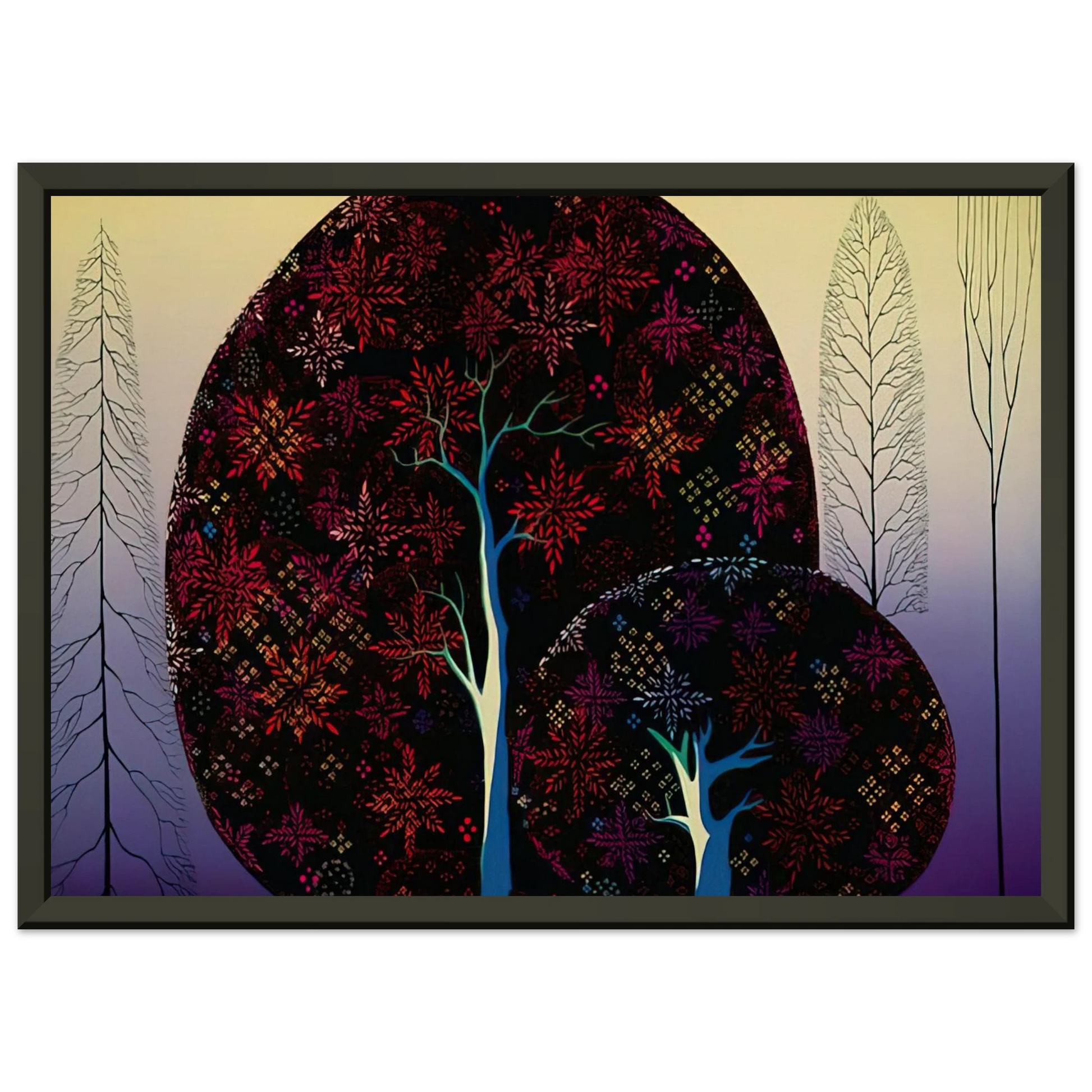 Eyvind Earle  A Tree Poem Framed Art Print  - Aluminum Frame - 70x100 cm / 28x40 inches