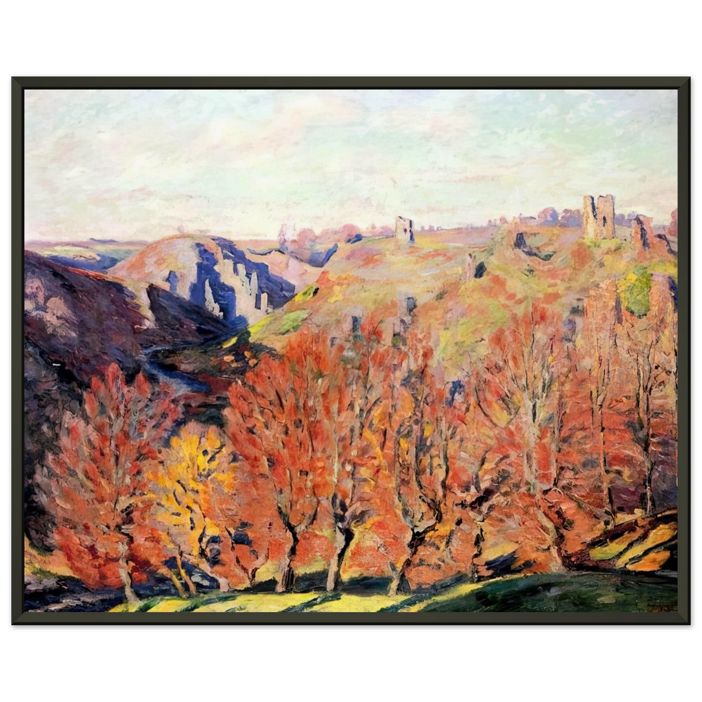 Armand Guillaumin Les Ruines a Crozant 1897 Framed Art Print - Aluminum Frame - 60x80 cm / 24x32 inches