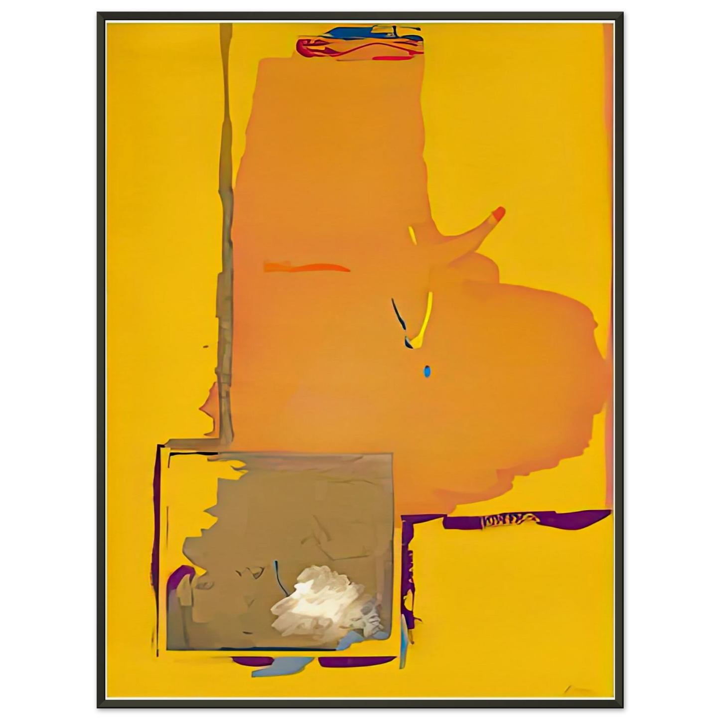 Helen Frankenthaler  Mardi Gras 1987 Framed Art Print  - Aluminum Frame - 60x80 cm / 24x32 inches