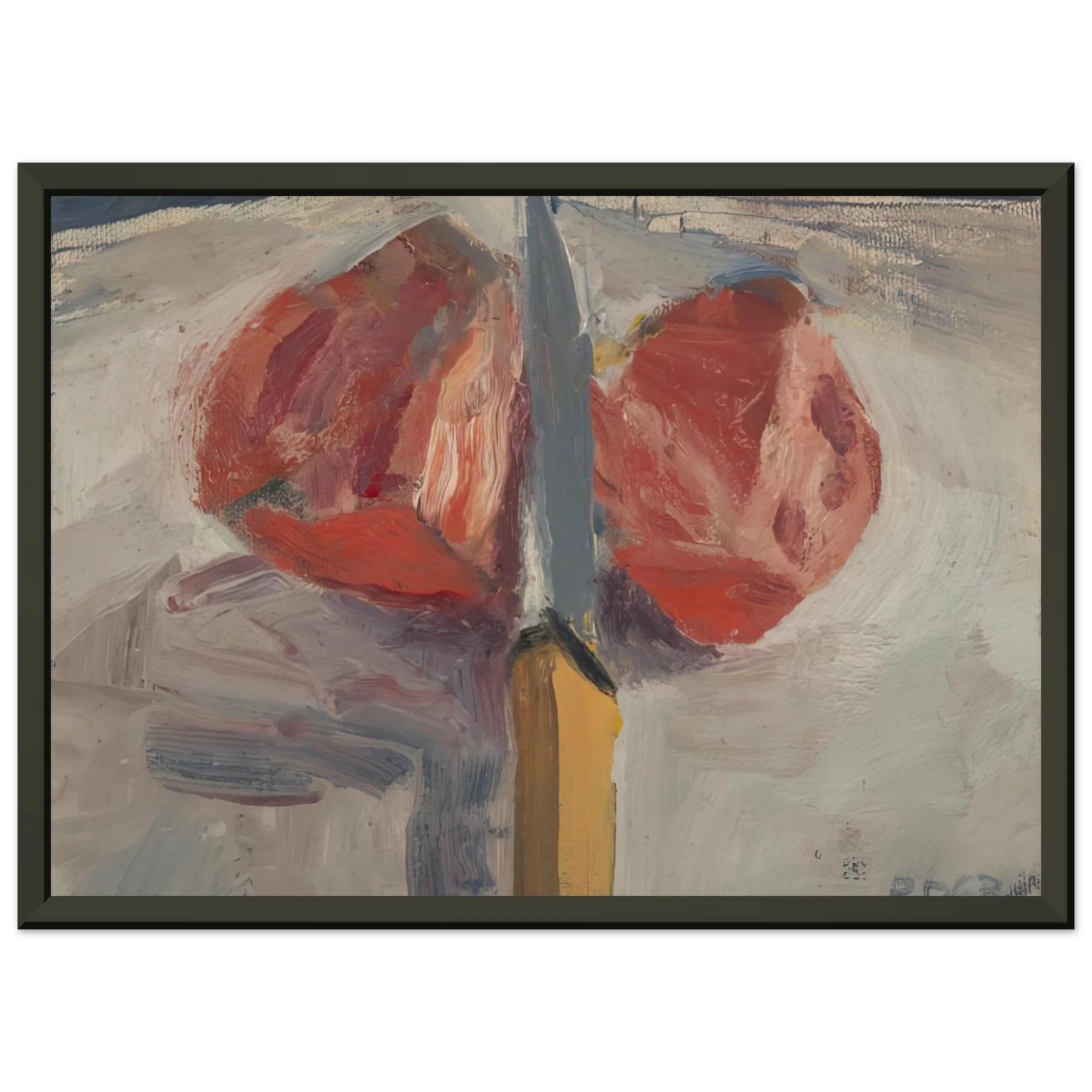 Richard Diebenkorn Tomato and Knife Framed Art Print - Aluminum Frame - 60x80 cm / 24x32 inches