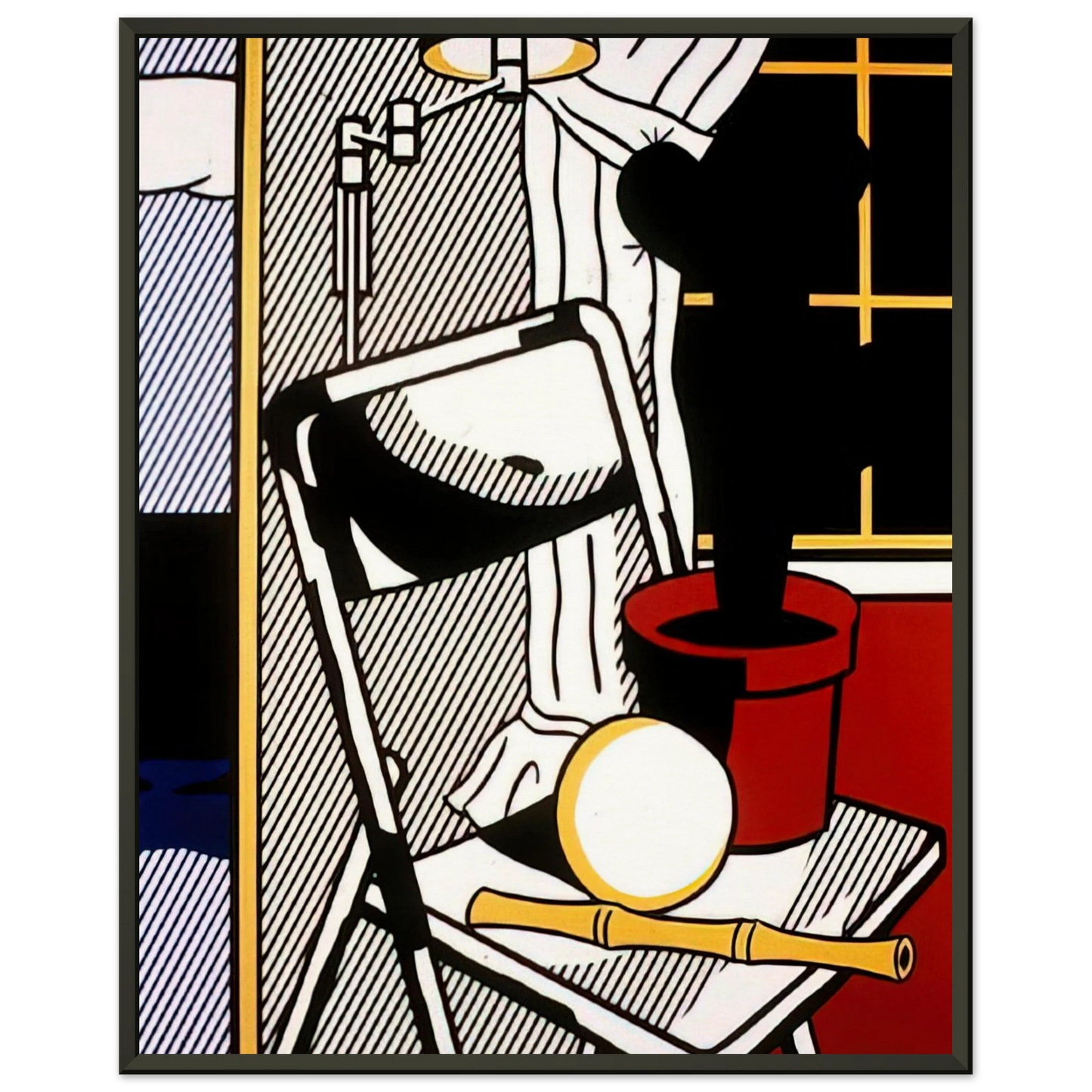 Roy Lichtenstein INTERIOR WITH CACTUS 1978 Framed Art Print - Aluminum Frame - 70x100 cm / 28x40 inches
