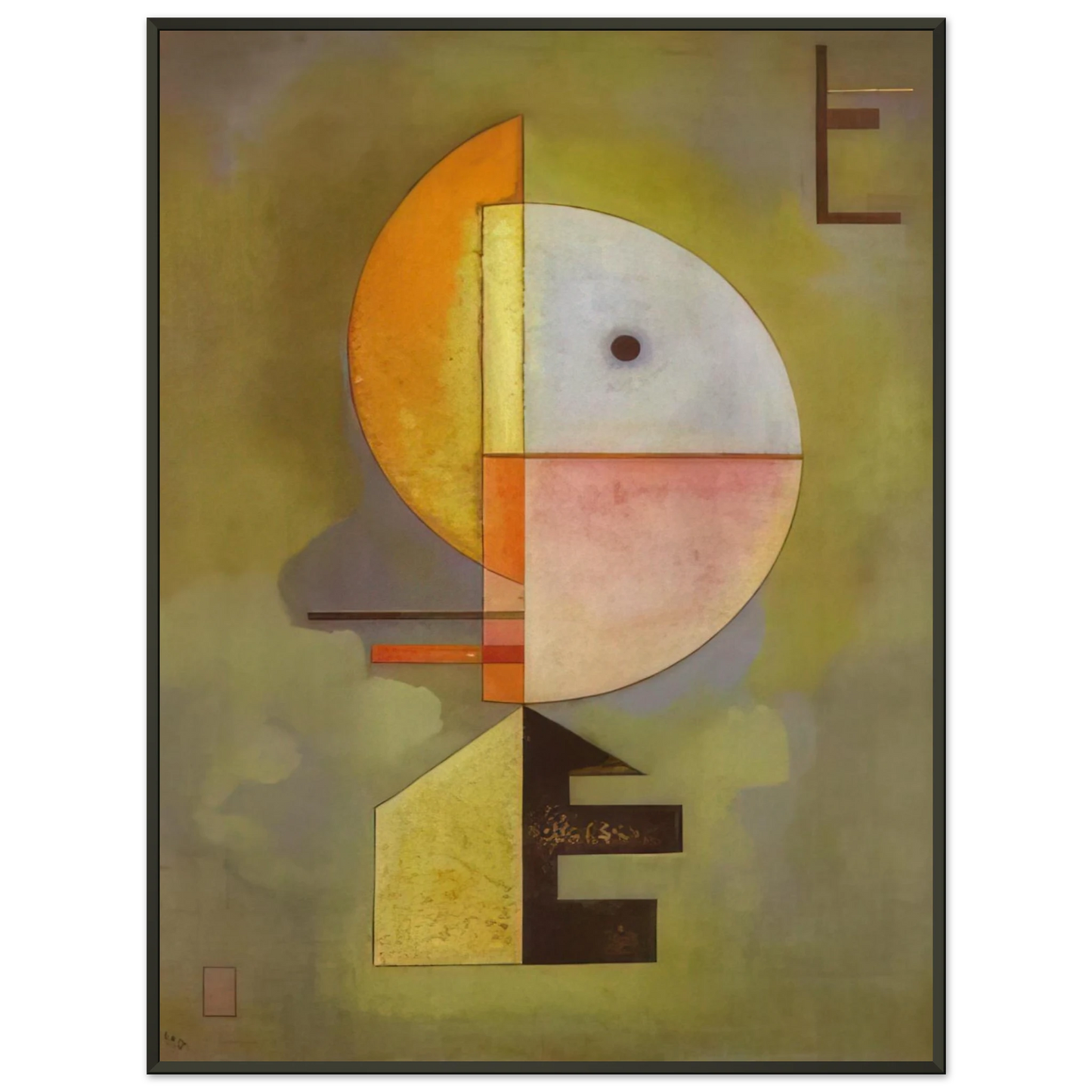 Wassily Kandinsky UPWARD 1929 Framed Art Print - Aluminum Frame - 40x50 cm / 16x20 inches