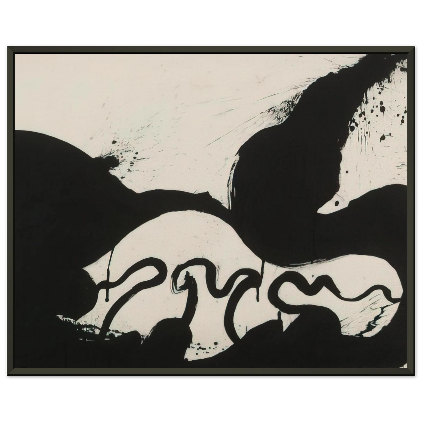 Norman Bluhm Untitled 1973 Framed Art Print - Aluminum Frame - 70x100 cm / 28x40 inches