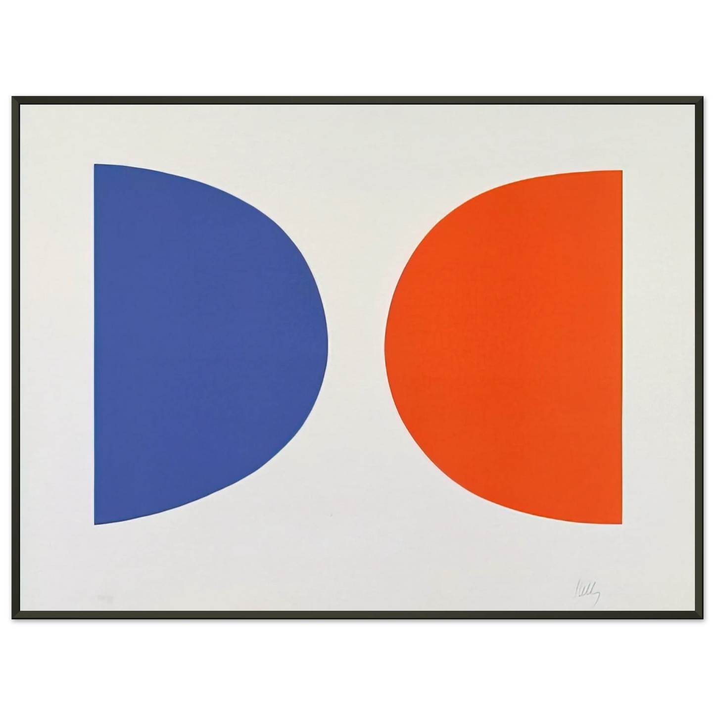 Ellsworth Kelly Blue and Orange from Suite of TwentySeven Color Lithographs Framed Art Print - Aluminum Frame - 70x100 cm / 28x40 inches