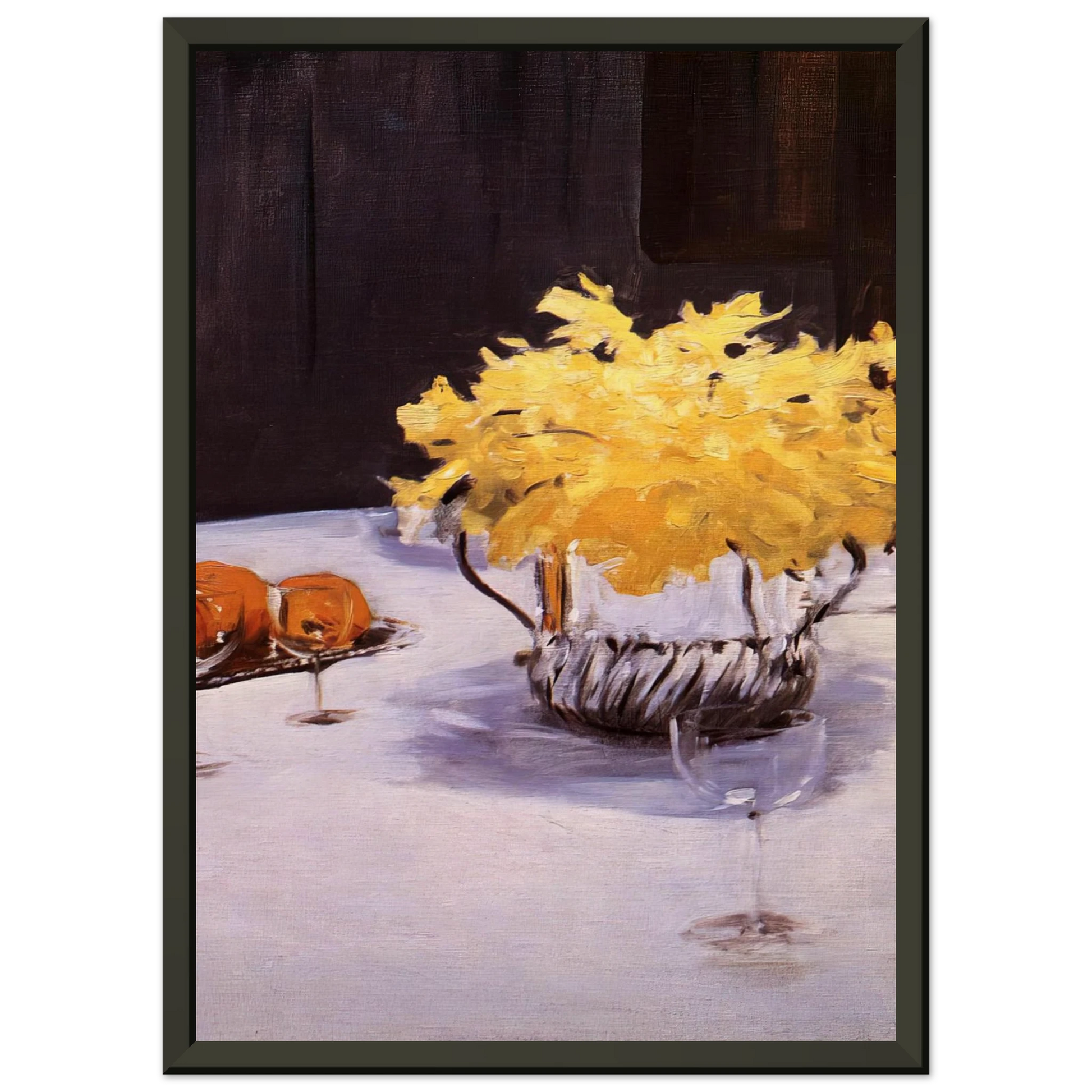 John Singer Sargent  Still Life with Daffodils Framed Art Print  - Aluminum Frame - 60x80 cm / 24x32 inches
