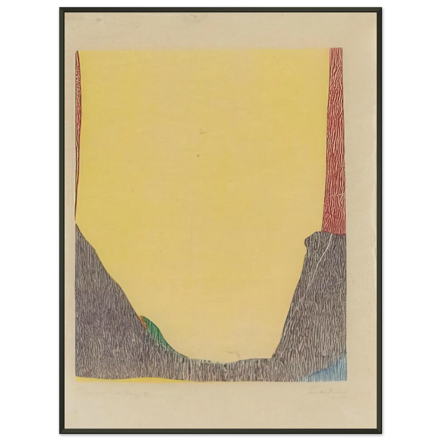 Helen Frankenthaler East and Beyond 1973 Framed Art Print - Aluminum Frame - 60x80 cm / 24x32 inches