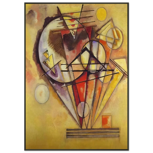 Wassily Kandinsky  ON THE POINTS 1928 Framed Art Print  - Aluminum Frame - 21x29.7 cm / 8x12"