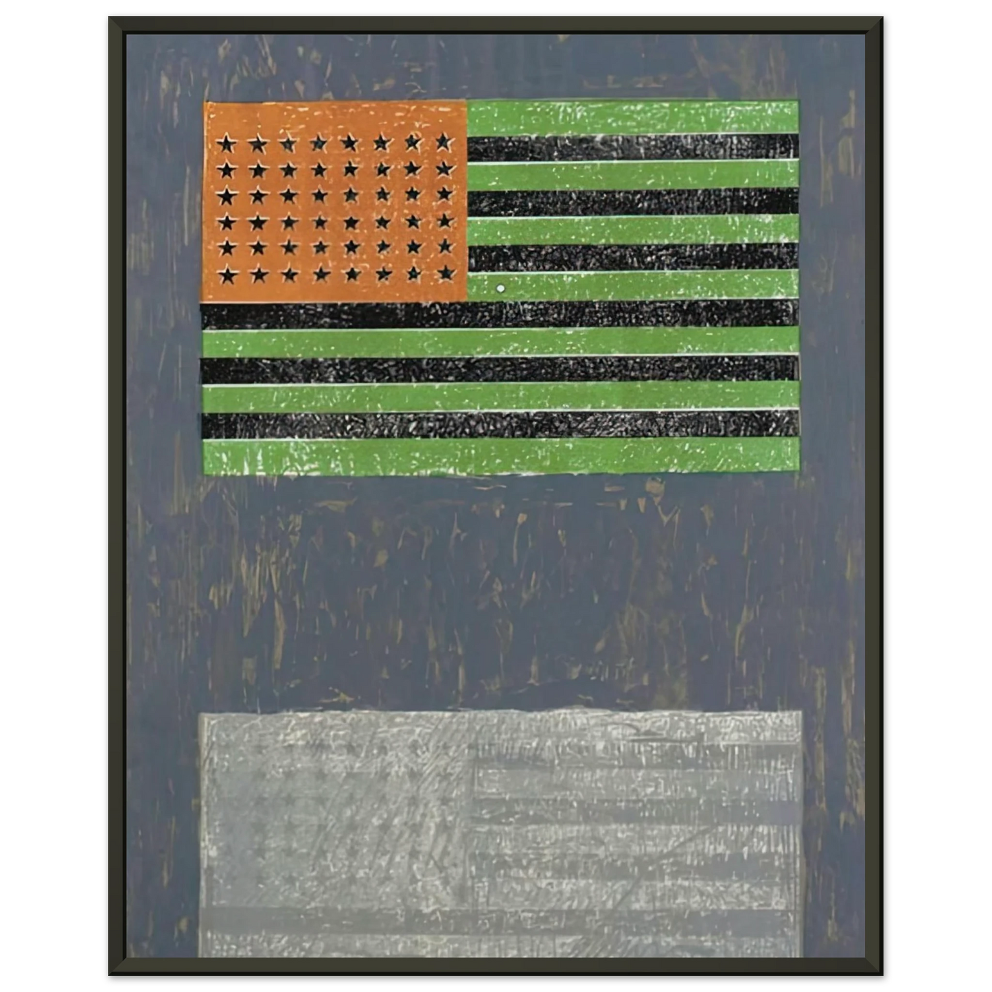 Jasper Johns FLAGS ULAE 42 Framed Art Print - Aluminum Frame - 60x80 cm / 24x32 inches